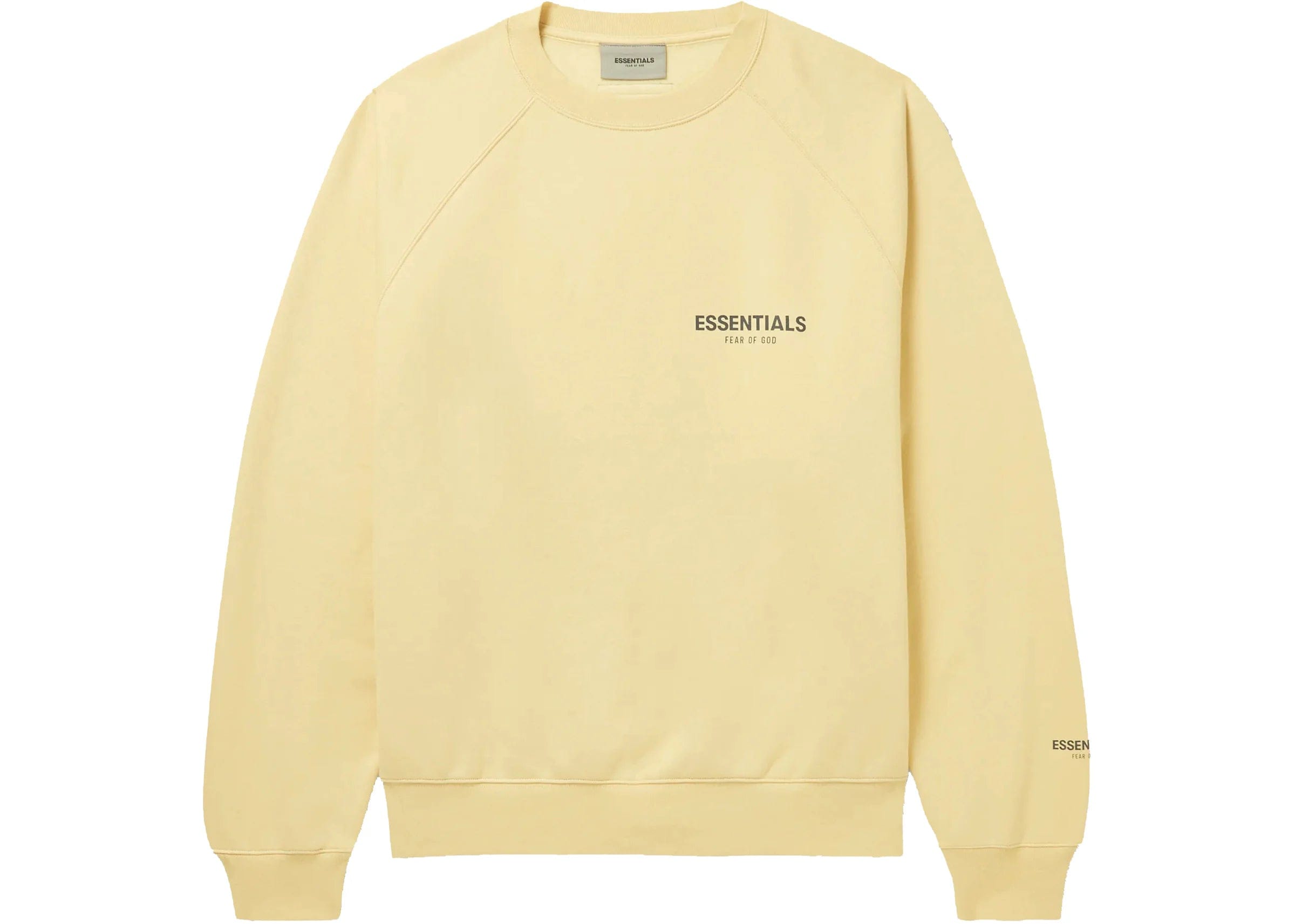 Fear of God Essentials Essentials Mr Porter Exclusive Logo Print Crewneck Garden Glove/Cream
