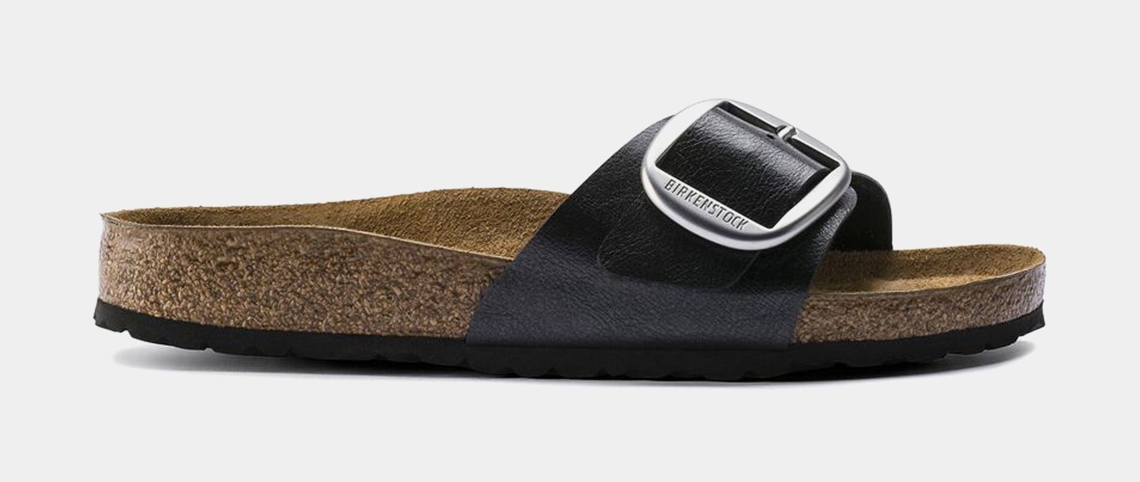 Birkenstock Madrid Big Buckle Womens Sandals (Black/Silver)