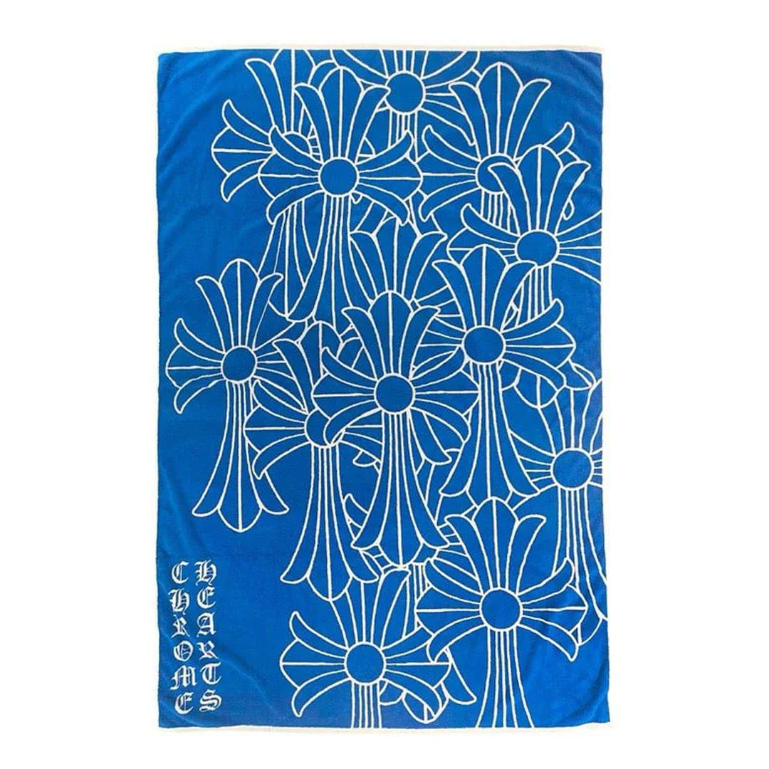 Chrome Hearts Crosses Beach Towel Blue