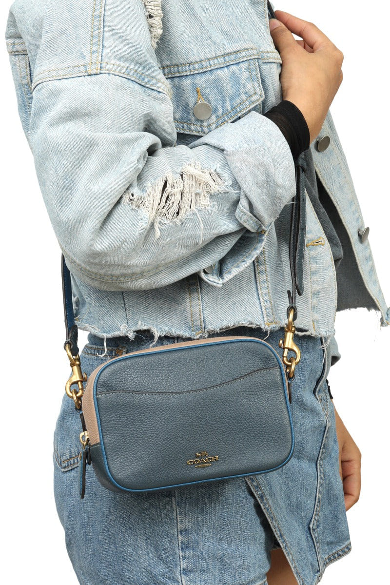 Jimmy Choo Rebel Golden Leather Chain Sling Shoulder Bag