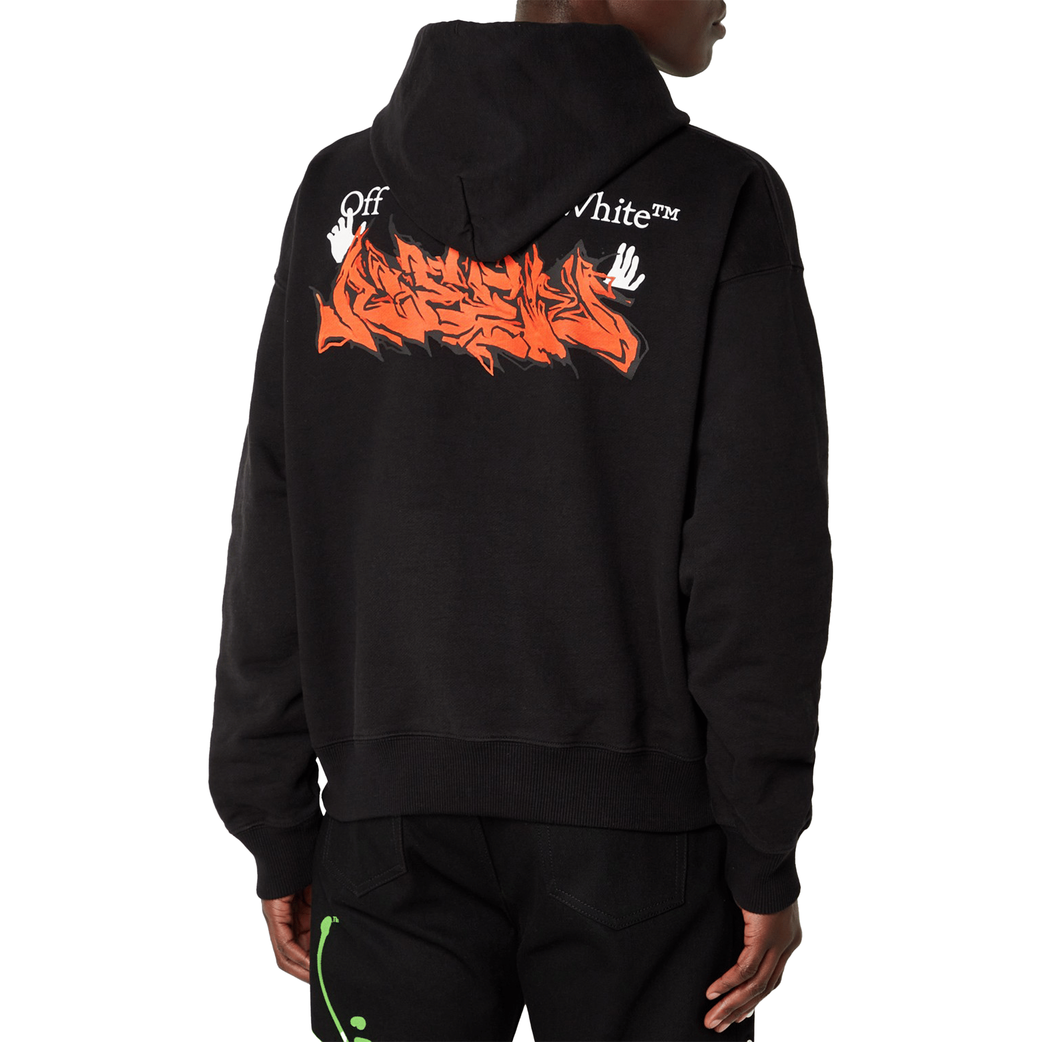 OFF - WHITE Neen Off - White Logo Skate Hoodie Black/Orange (SS22)