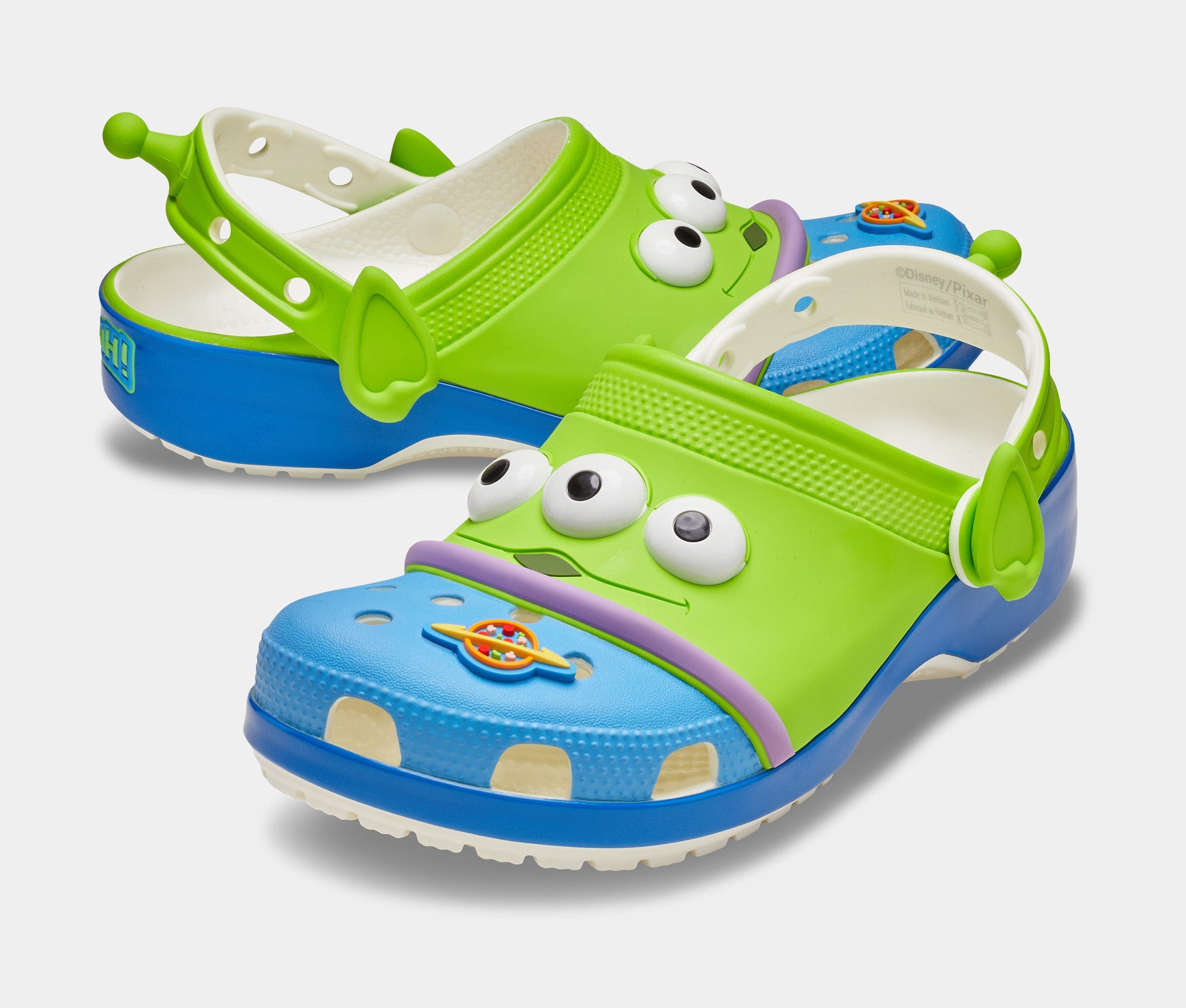 CROCS Disney Pixar’s Toy Story Alien Classic Clog Grade School Sandals (Green/Blue)