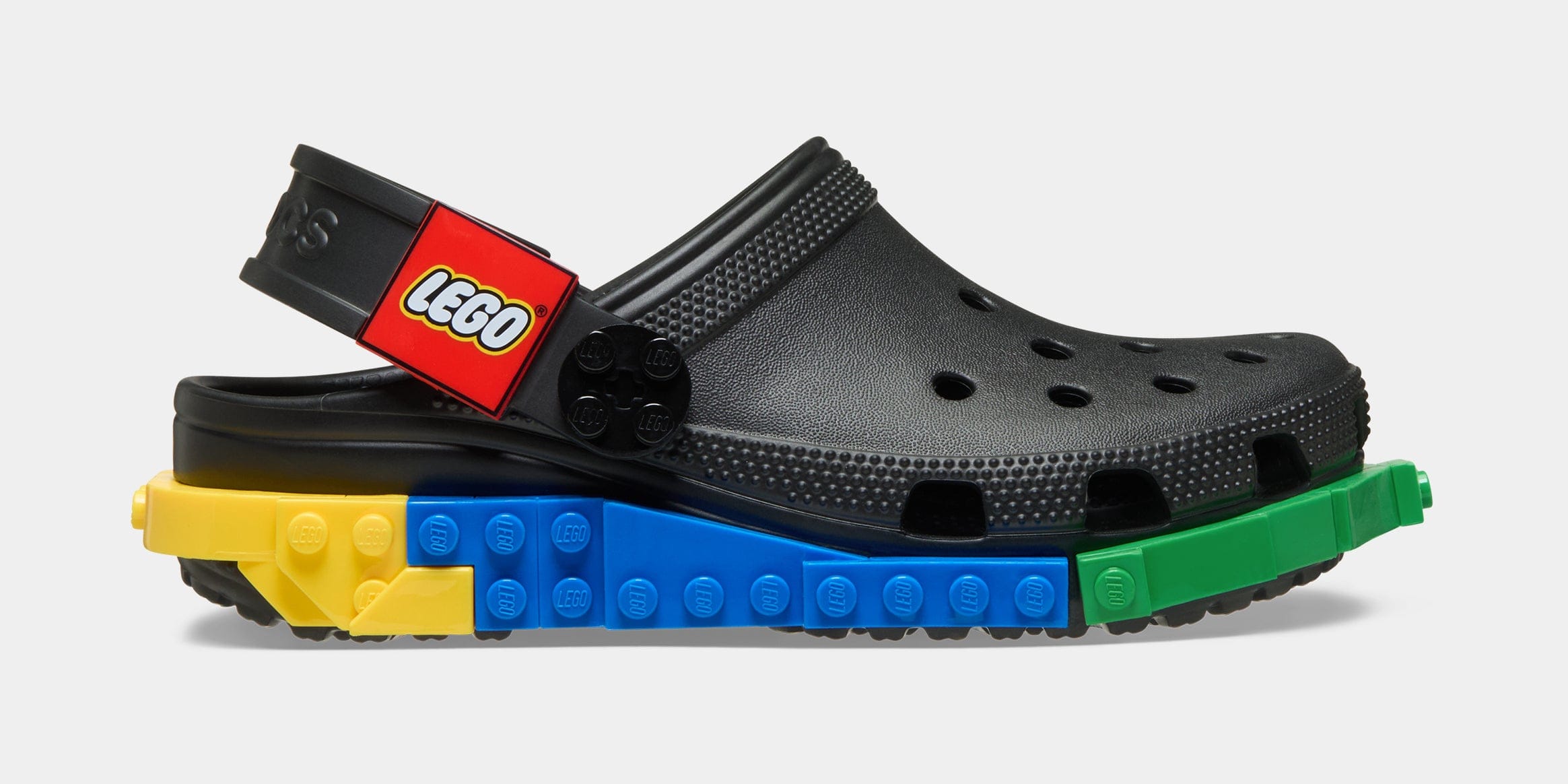 CROCS Lego Creativity Classic Clog Grade School Sandals (Black/Multicolor)