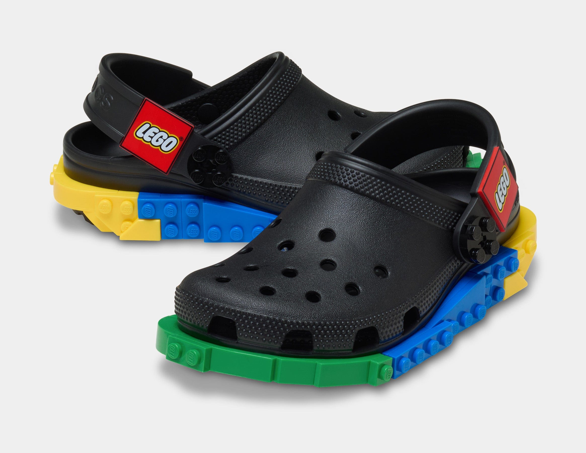 CROCS Lego Creativity Classic Clog Grade School Sandals (Black/Multicolor)
