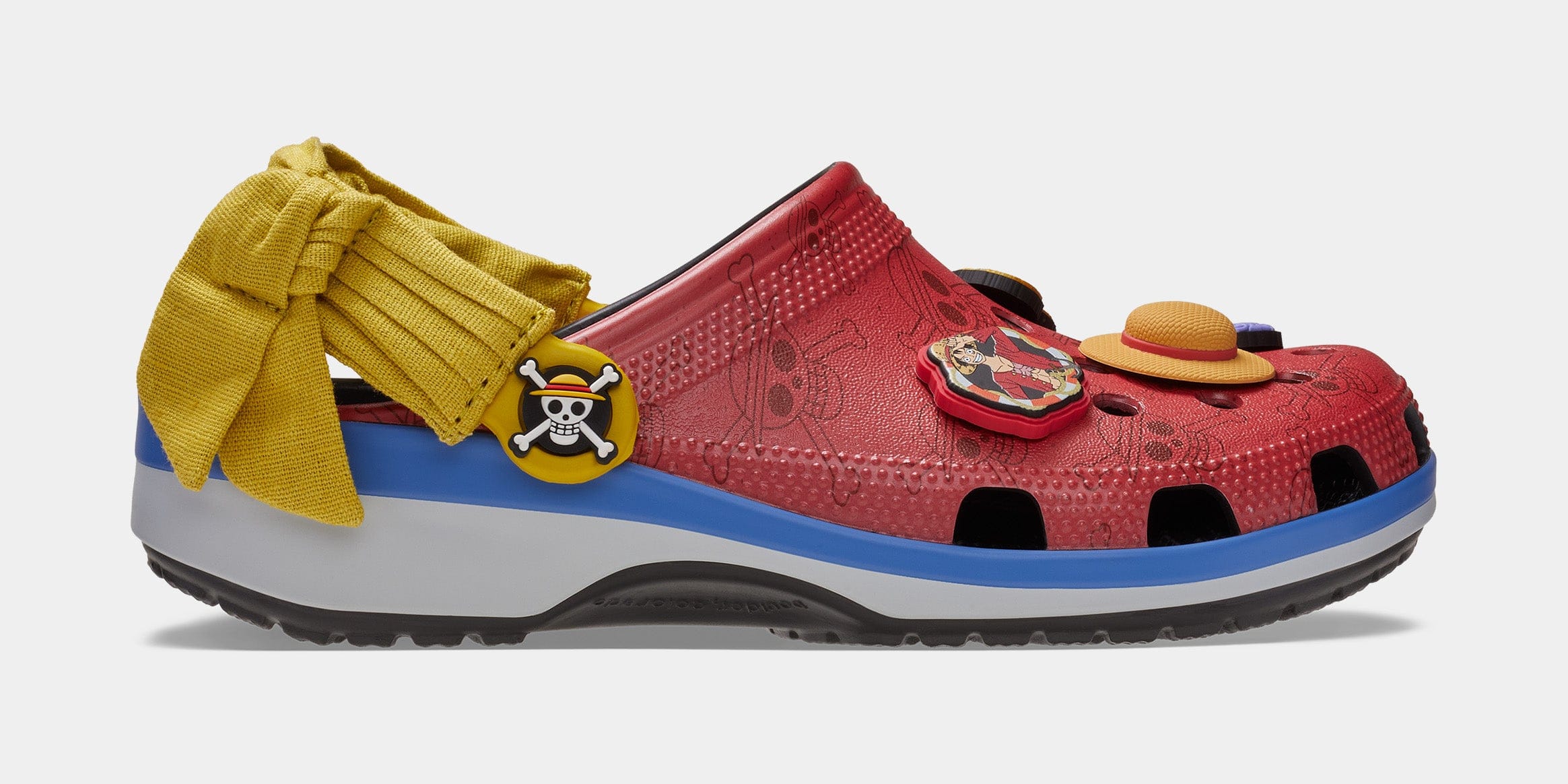 CROCS Classic Clog One Piece Monkey D Luffy Mens Sandals (Red/Blue)