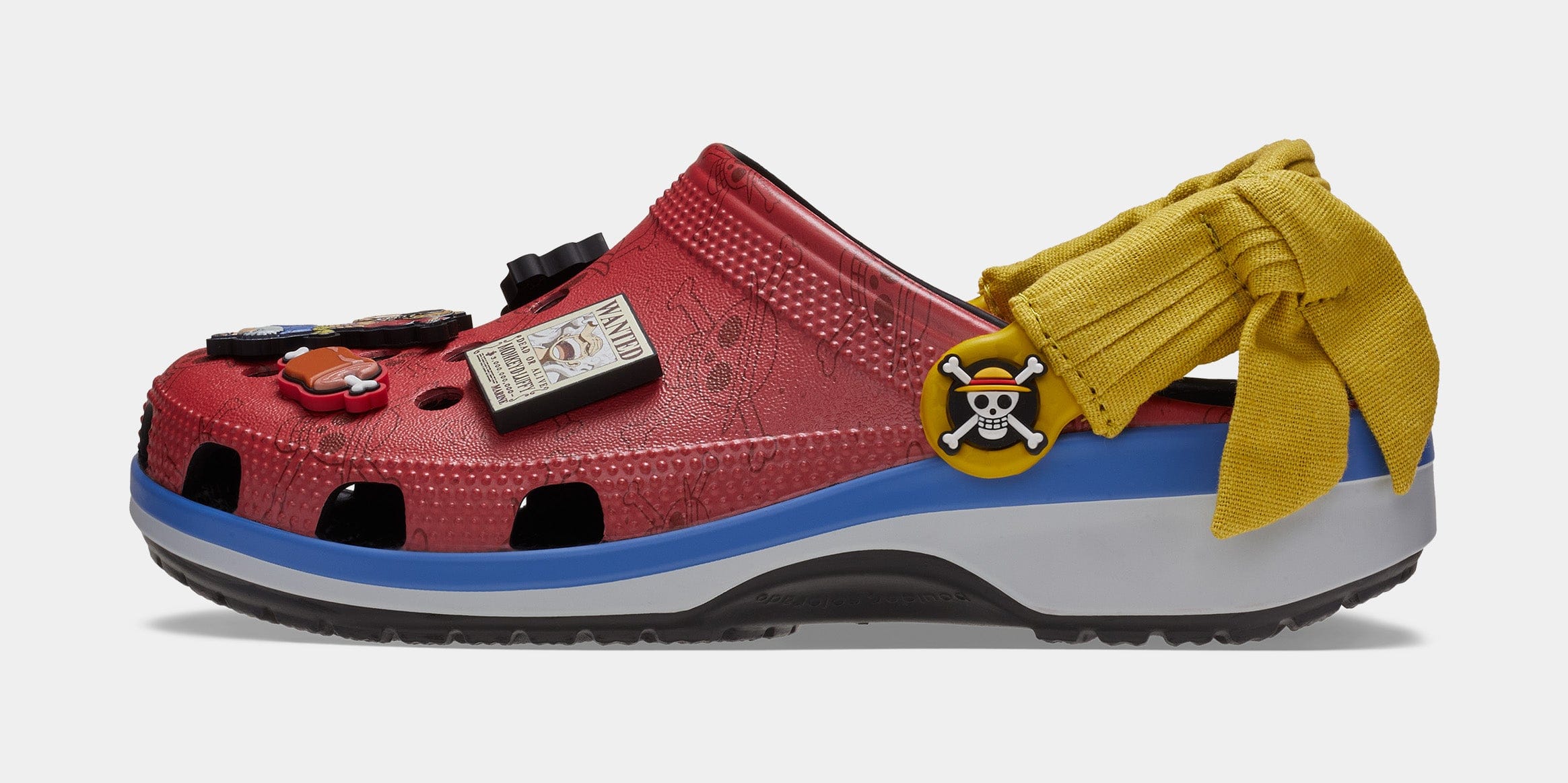 CROCS Classic Clog One Piece Monkey D Luffy Mens Sandals (Red/Blue)