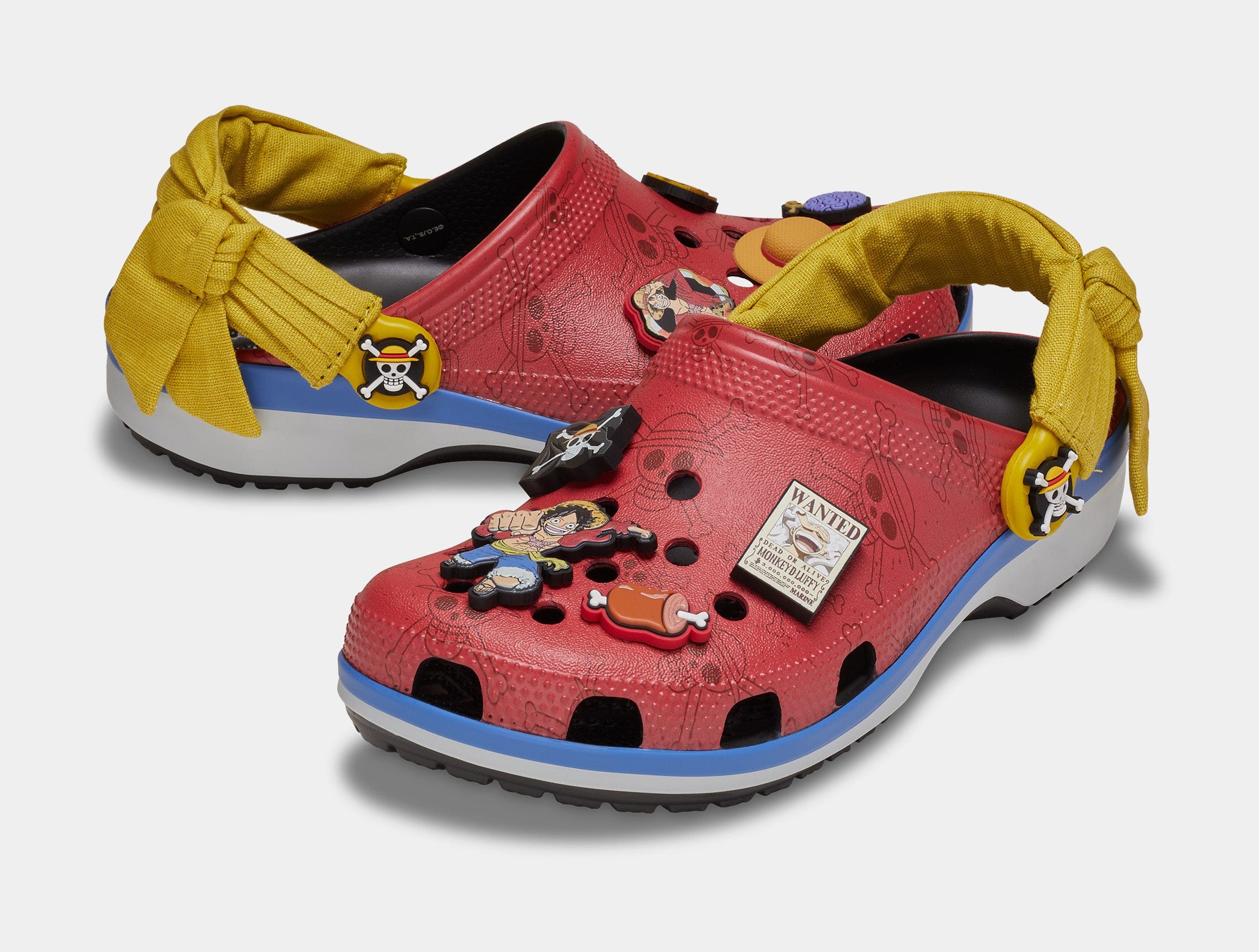 CROCS Classic Clog One Piece Monkey D Luffy Mens Sandals (Red/Blue)