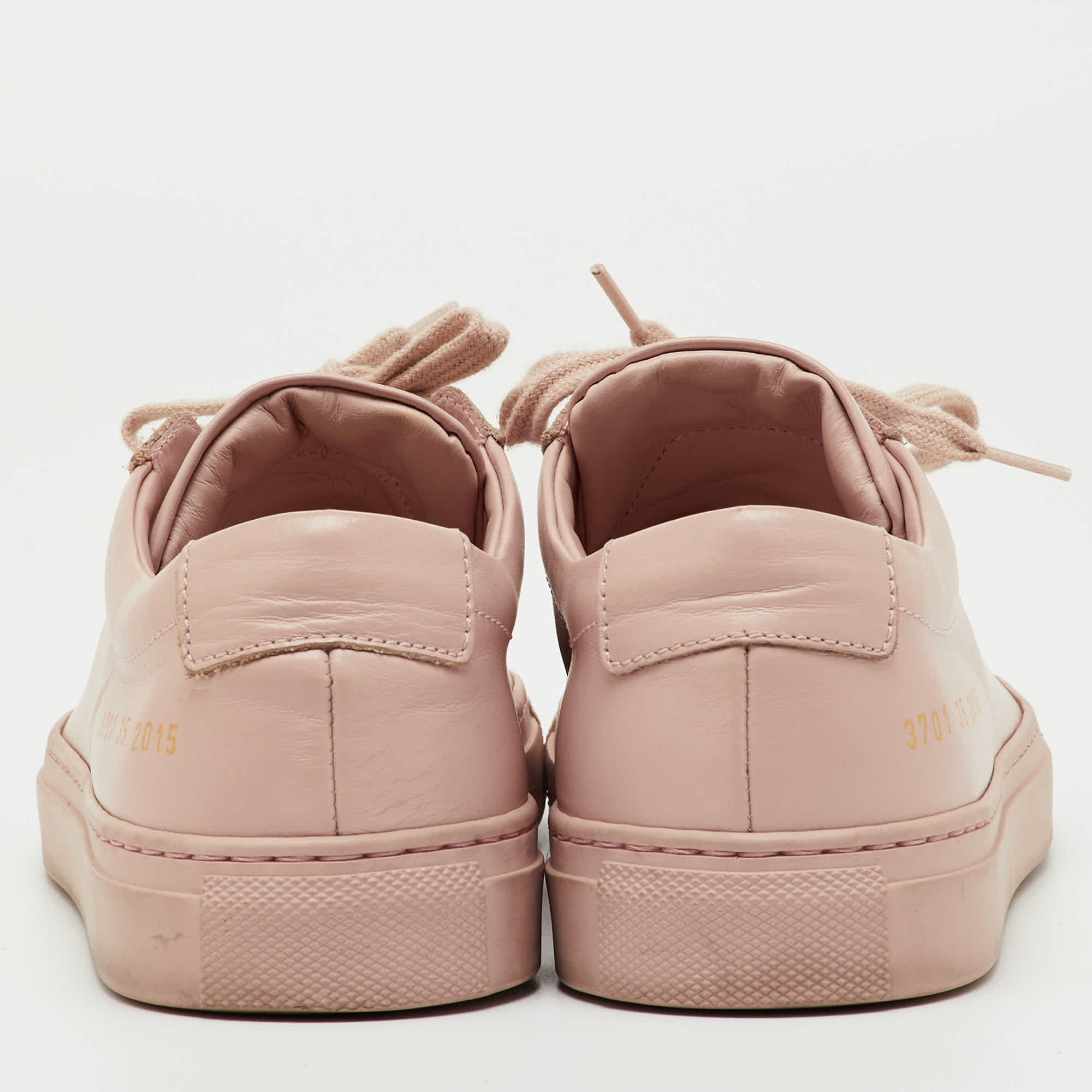 Common Projects Pink Leather Achilles Low Top Sneakers