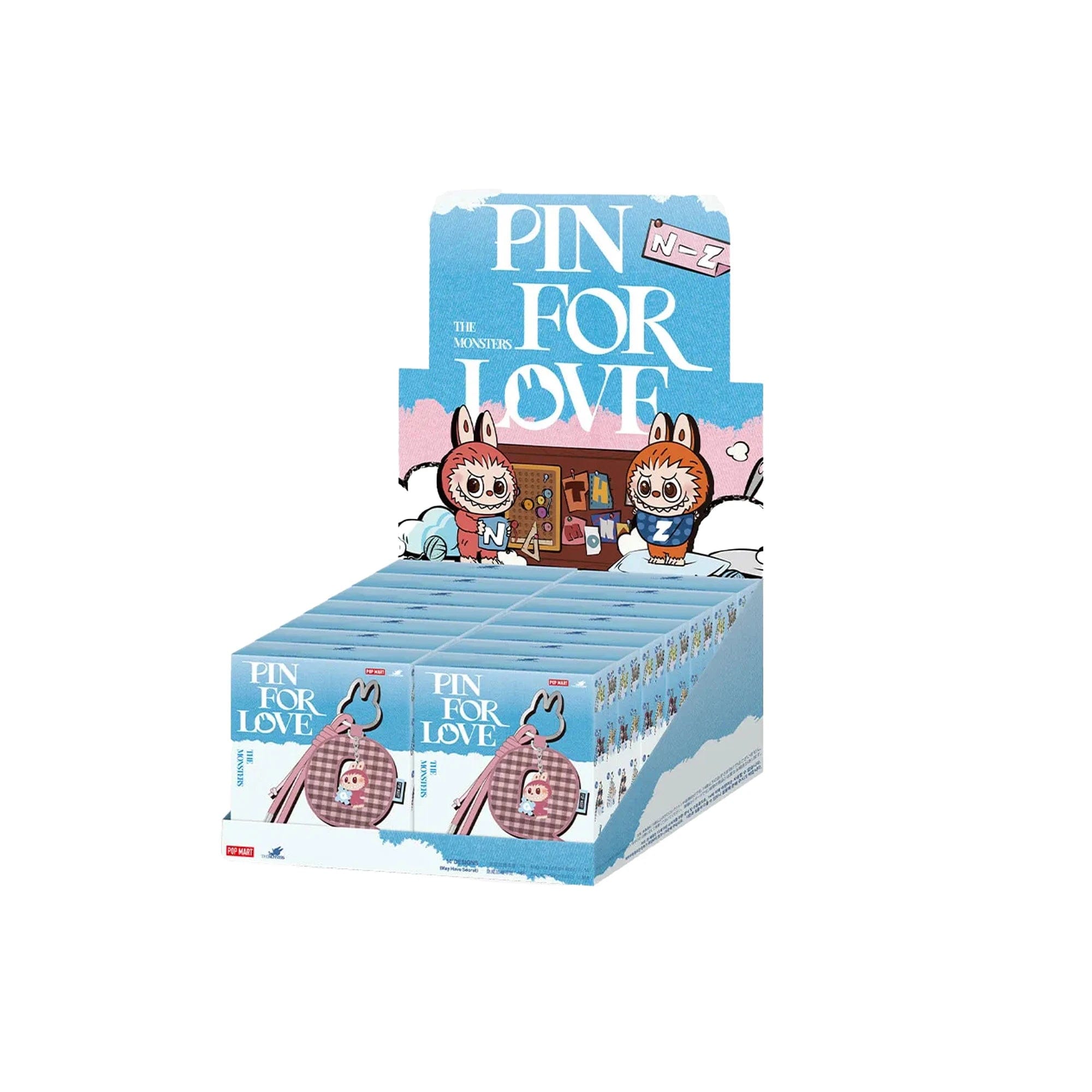 POP MART THE MONSTERS LABUBU Pin for Love Series Letter Pendant (N - Z) (14 Blind Boxes)