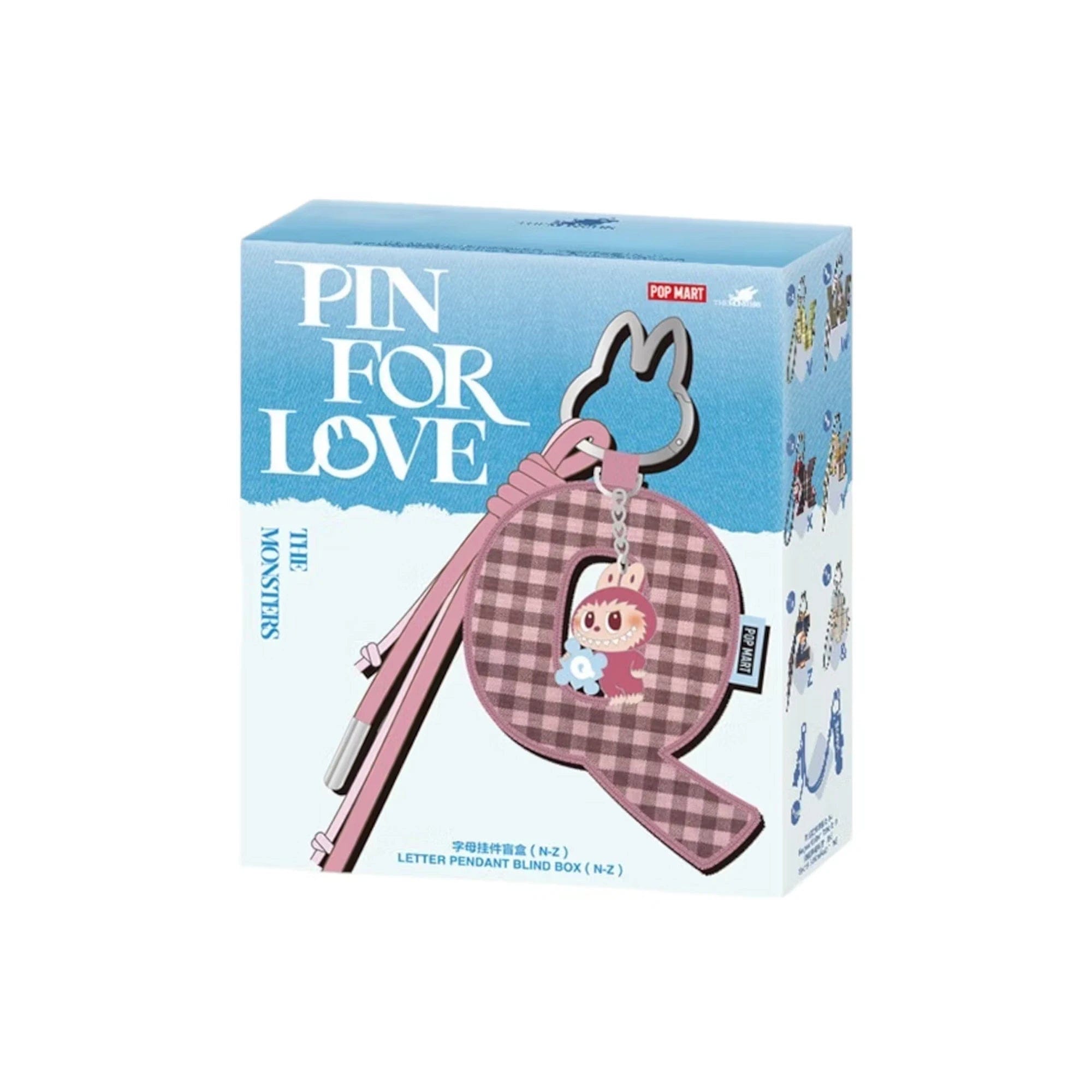 POP MART THE MONSTERS LABUBU Pin for Love Series Letter Pendant (N - Z) (14 Blind Boxes)