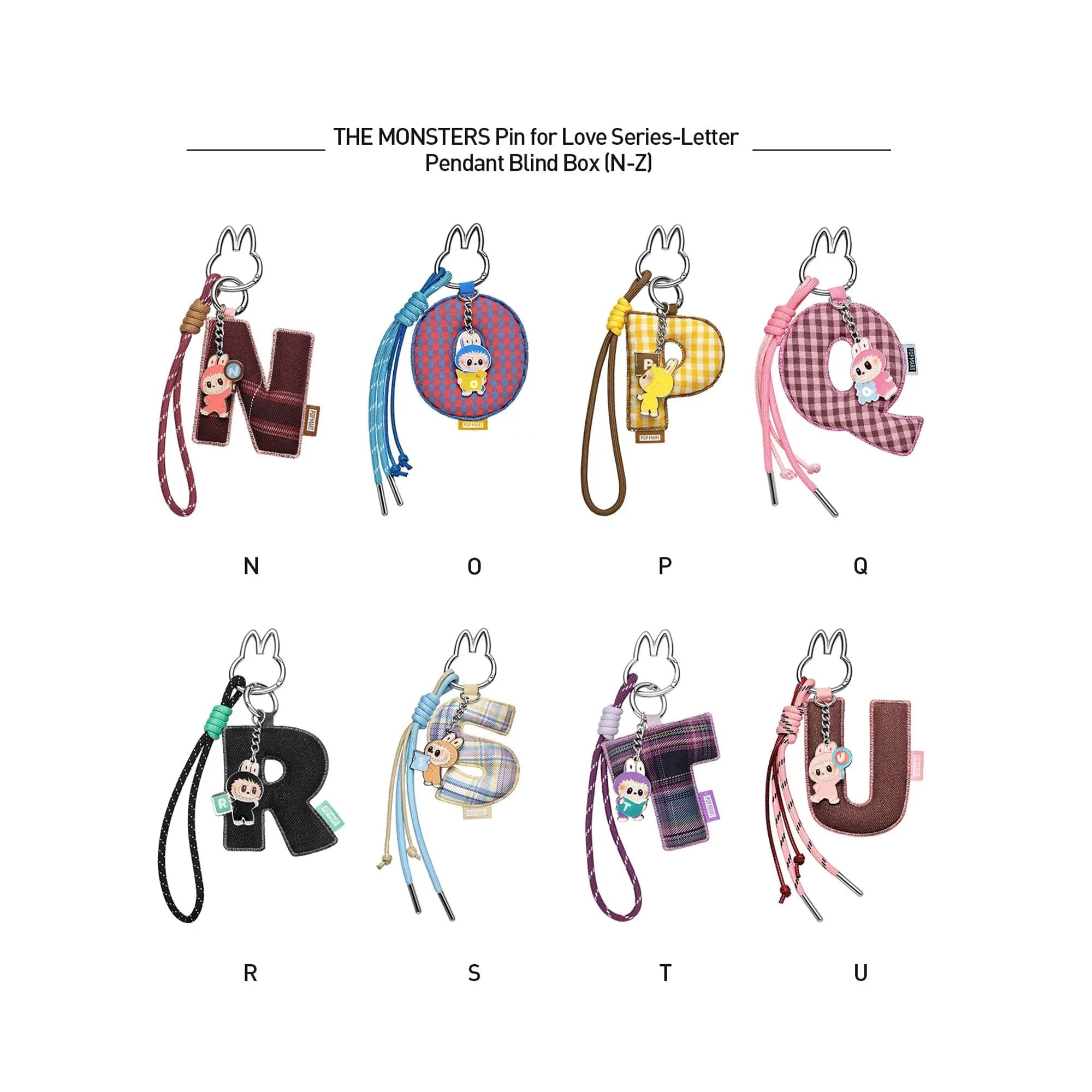 POP MART THE MONSTERS LABUBU Pin for Love Series Letter Pendant (N - Z) (Single Blind Box)
