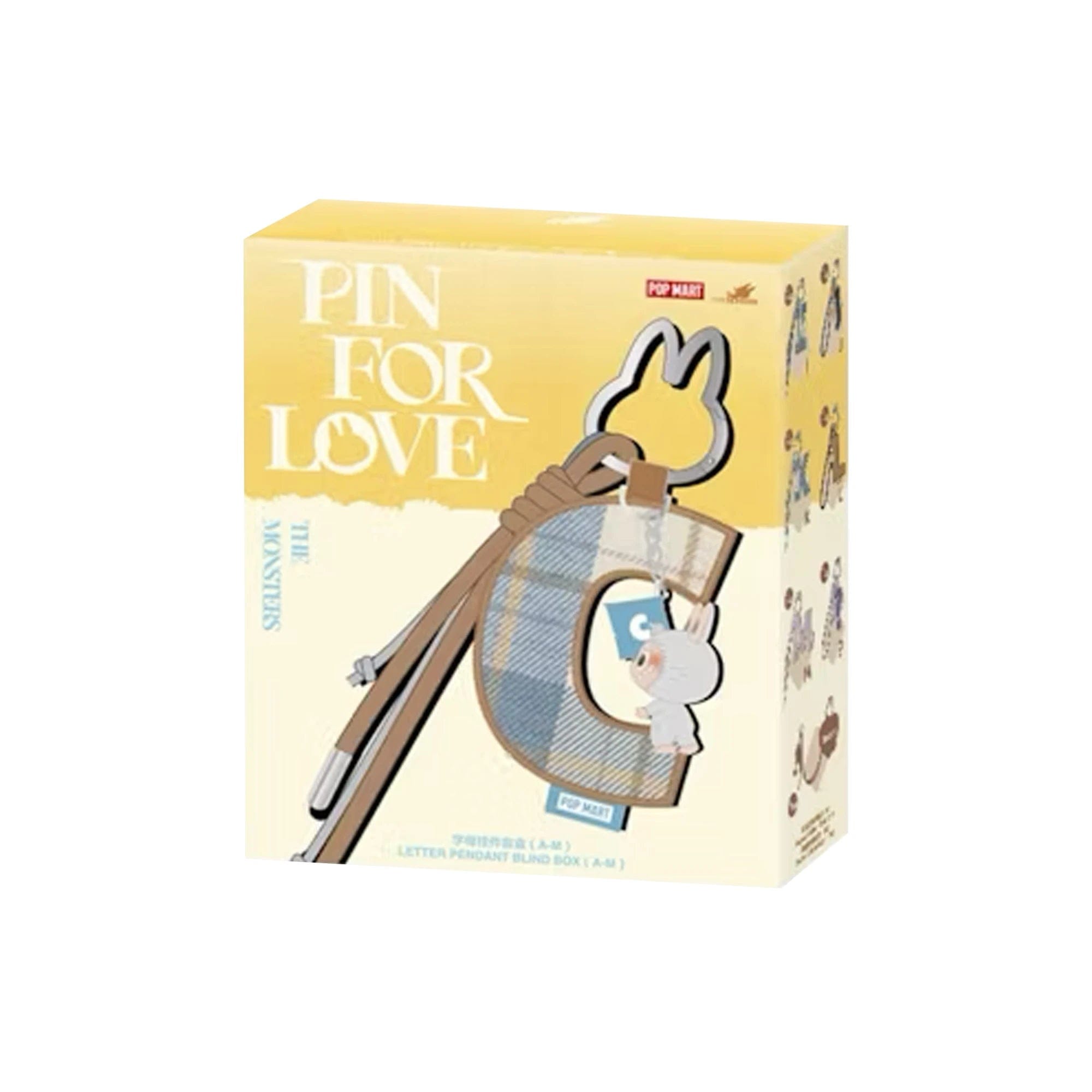 POP MART THE MONSTERS LABUBU Pin for Love Series Letter Pendant (A - M) (14 Blind Boxes)