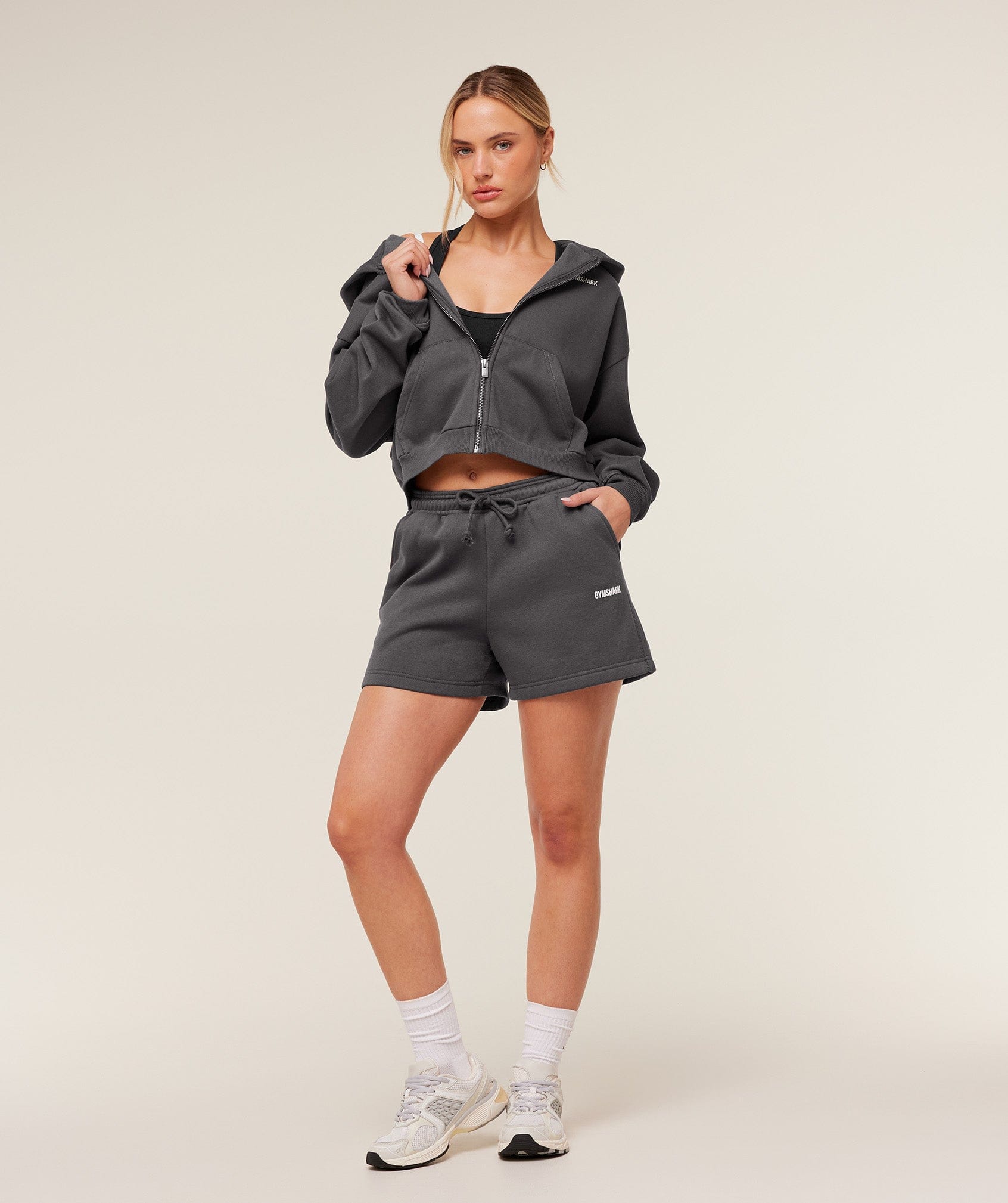 Gymshark Women's Gymshark Cosy Luxe Shorts Onyx Grey