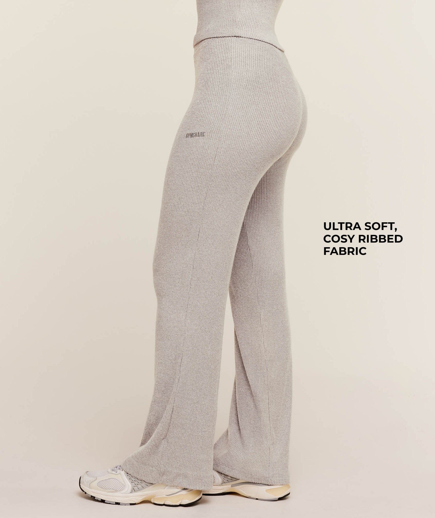 Gymshark Women's Gymshark Supersoft Straight Leg Pant Light Grey Core Marl