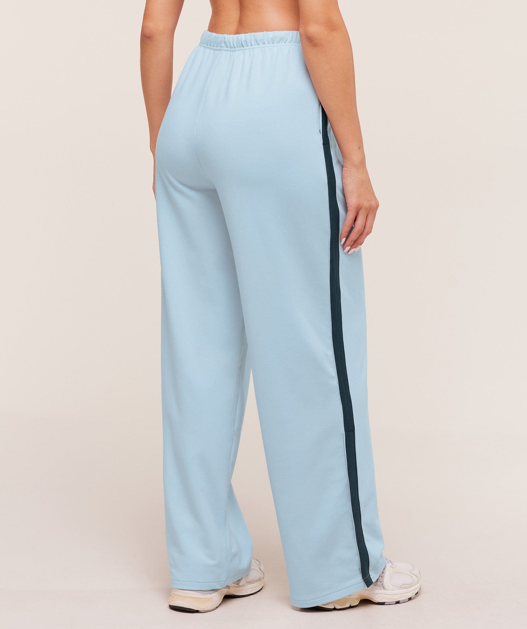 Gymshark Women's Gymshark Retro Stripe Snap Pant Smoke Blue