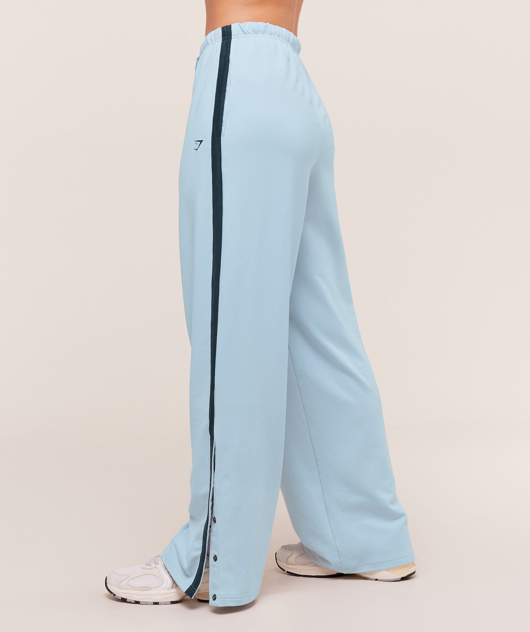 Gymshark Women's Gymshark Retro Stripe Snap Pant Smoke Blue