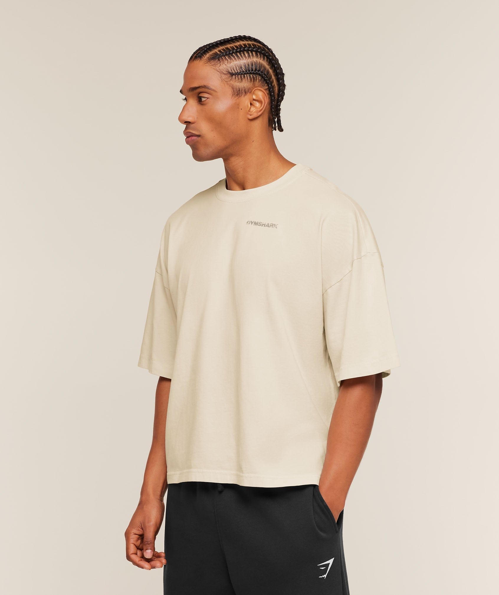 Gymshark Accent Boxy T - Shirt Tinted White