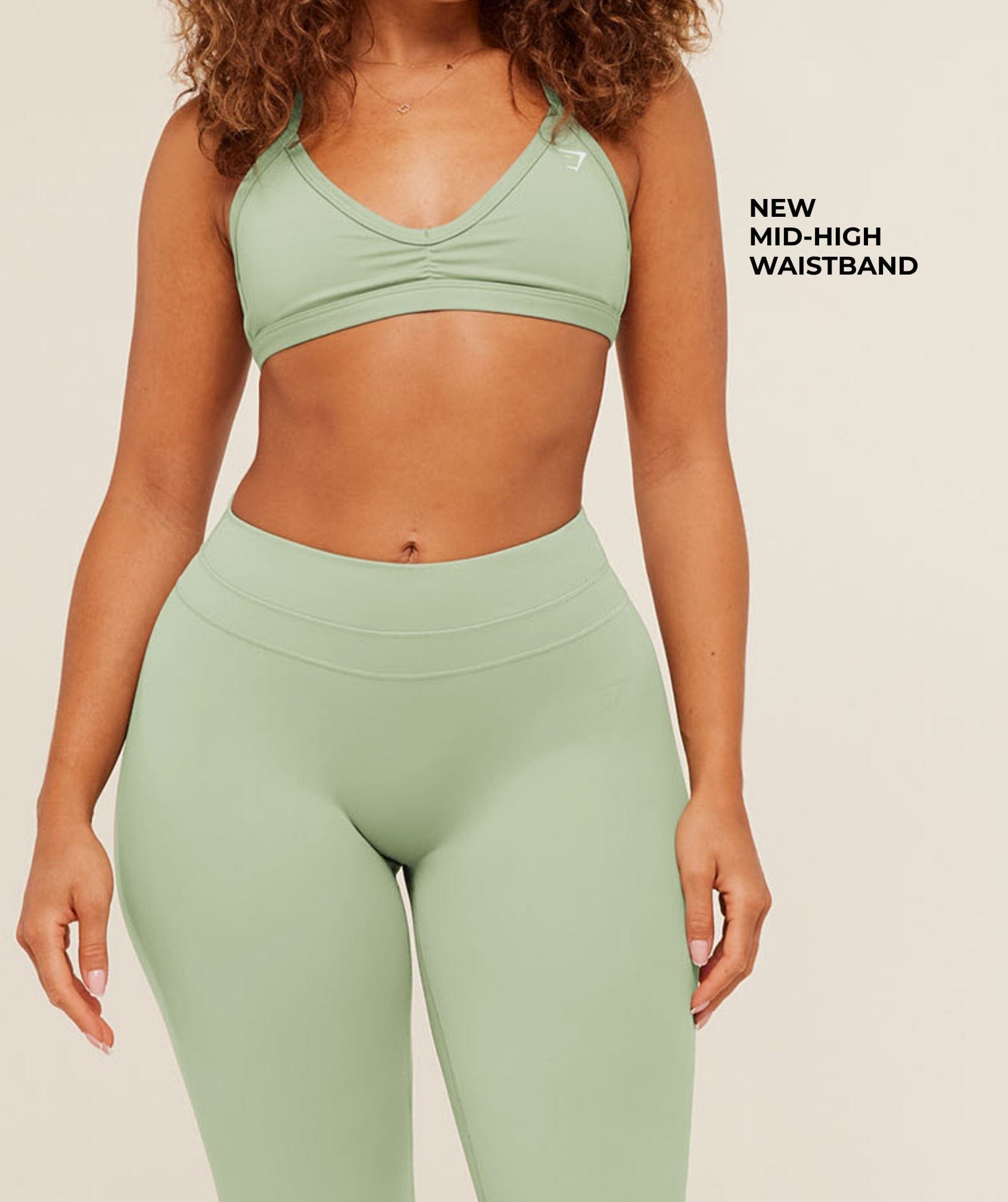 Gymshark Women's Gymshark Whitney Mid - High Rise Flared Leggings Haze Green
