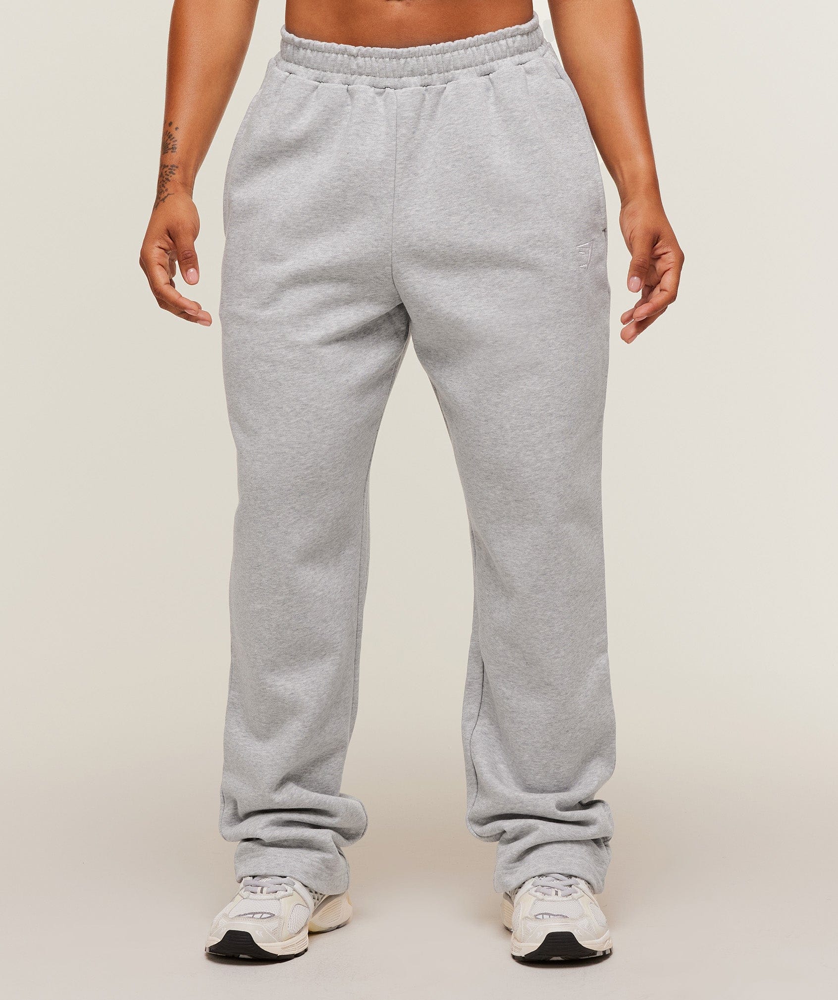 Gymshark Women's Gymshark Training Fleece Straight Leg Short Pants Light Grey Core Marl