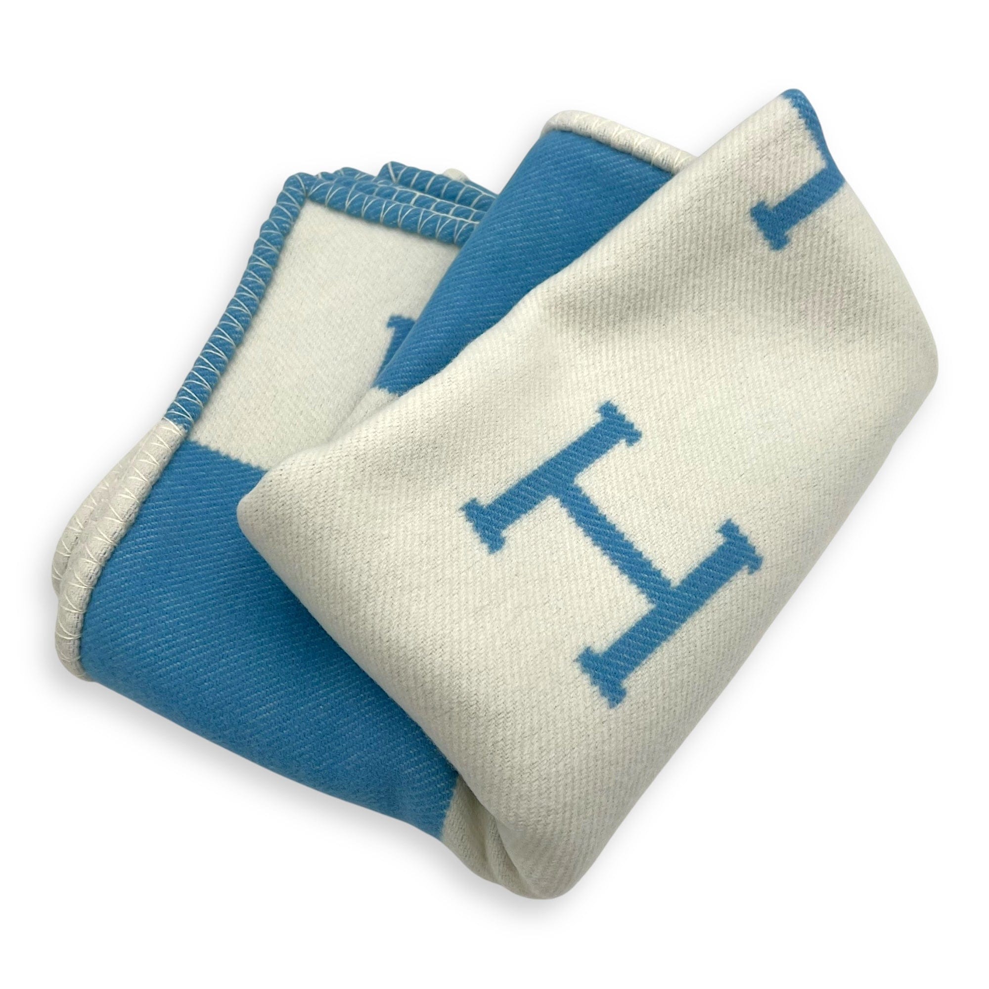 Hermès Kids Avalon Blue Blanket in Wool C2509 - 007895TT