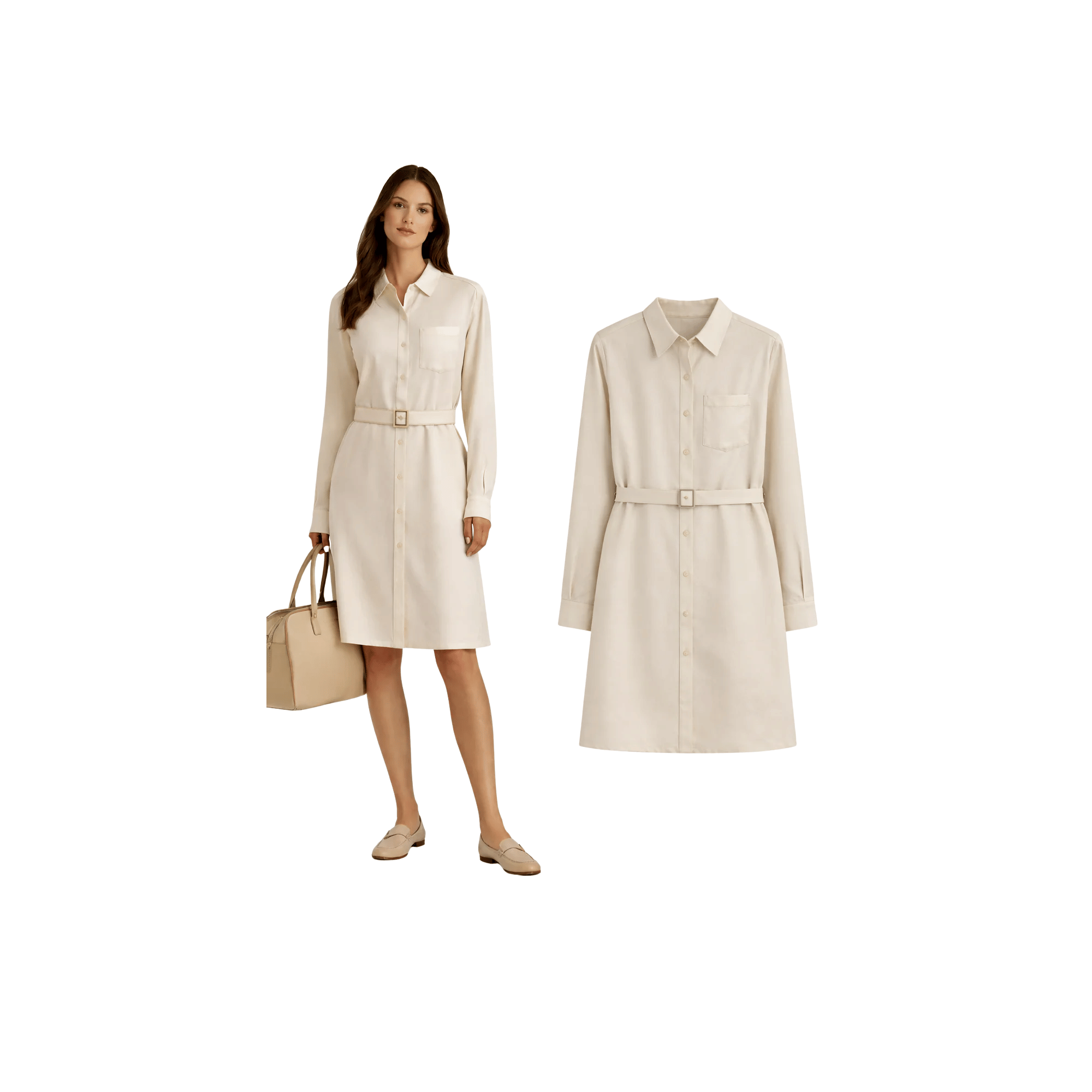 LORO PIANA ABITO YARA MATT SILK DRESS (فستان)