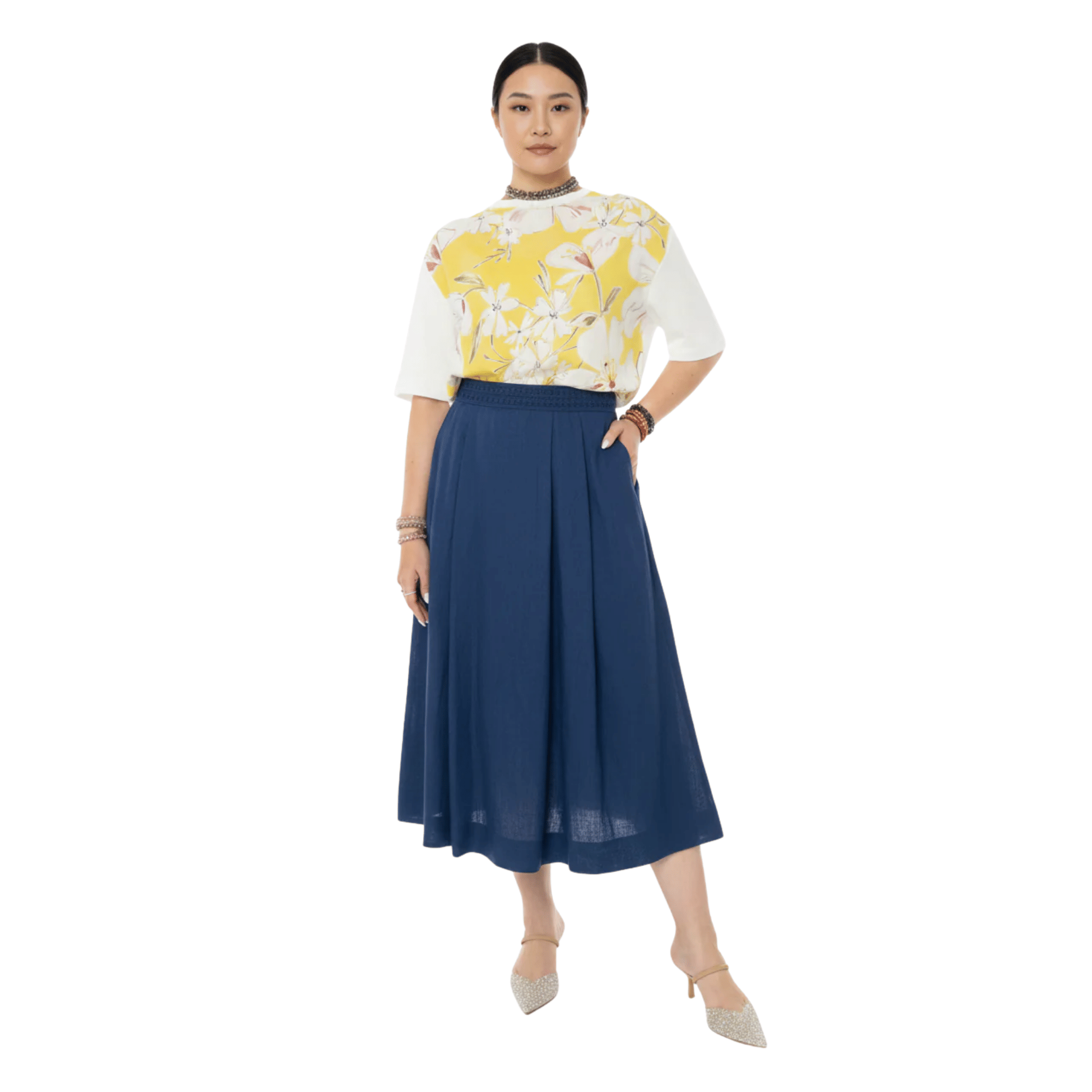 LORO PIANA T - SHIRT FLOWER FAIR TOP (قميص)