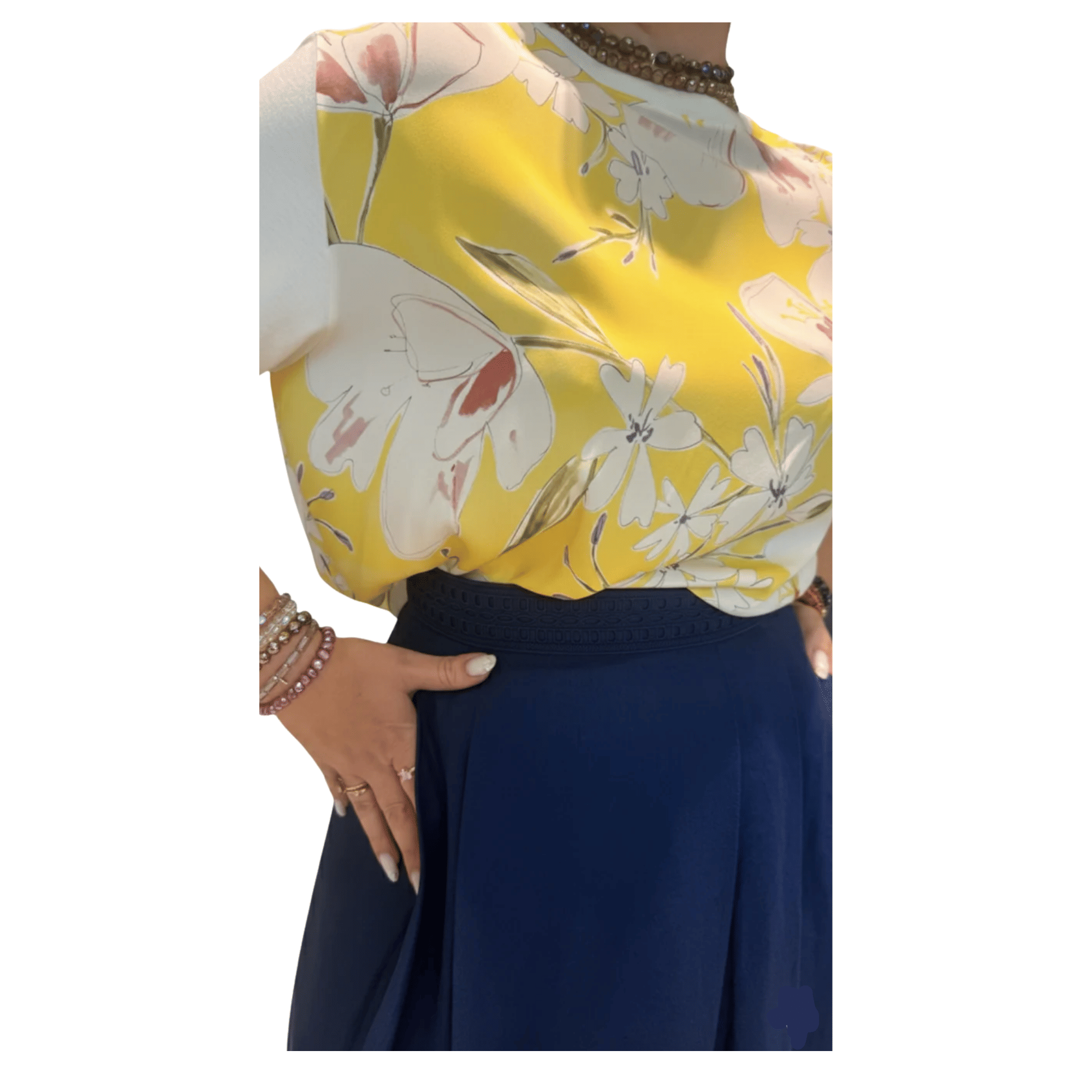 LORO PIANA T - SHIRT FLOWER FAIR TOP (قميص)