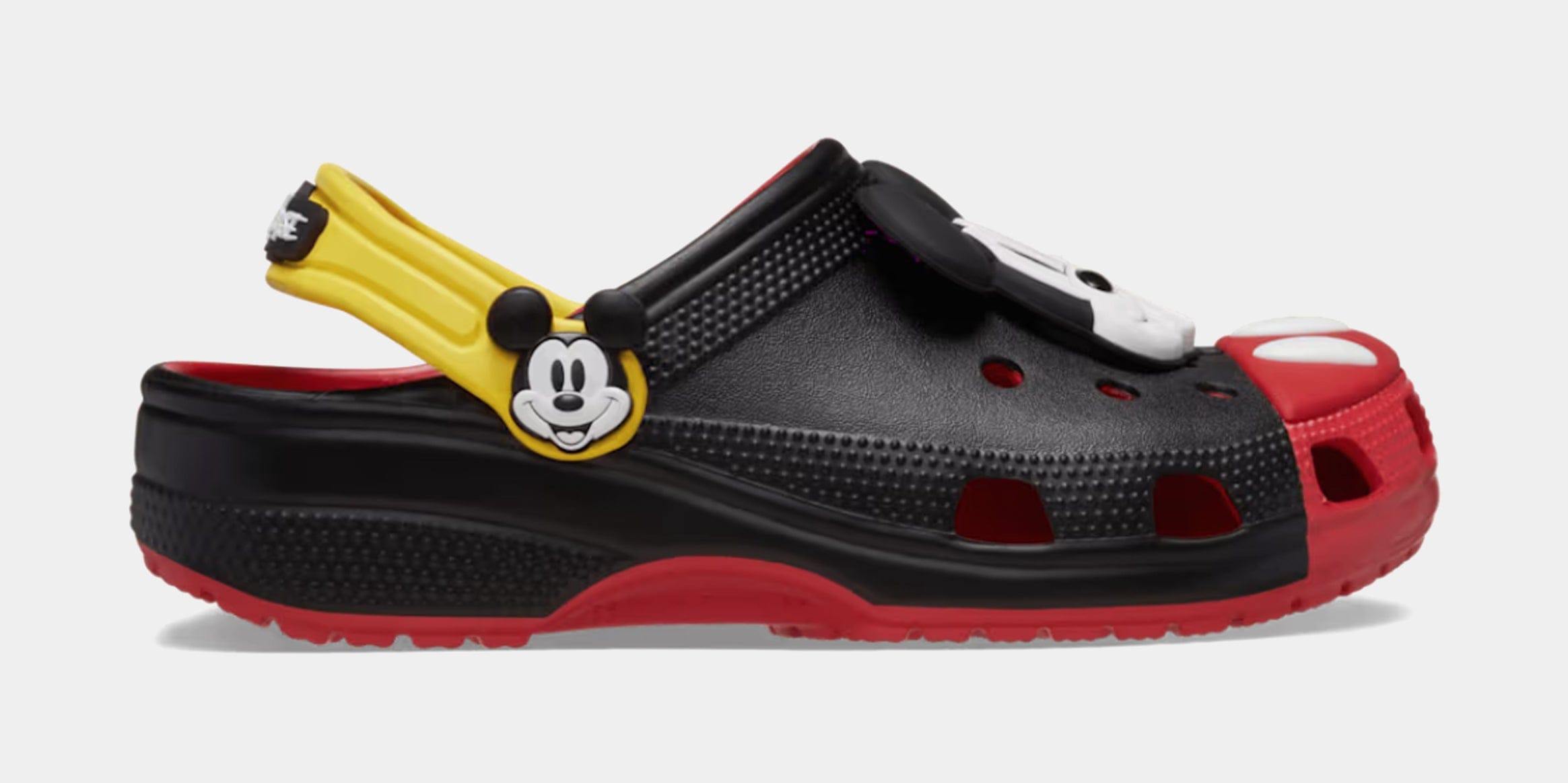 CROCS Disney Mickey Mouse And Friends Classic Clog Infant Toddler Lifestyle Sandals (Black/Red)