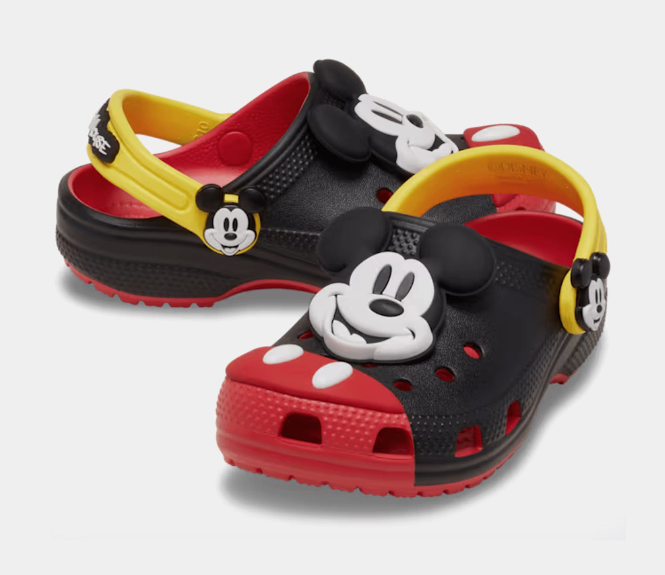 CROCS Disney Mickey Mouse And Friends Classic Clog Infant Toddler Lifestyle Sandals (Black/Red)