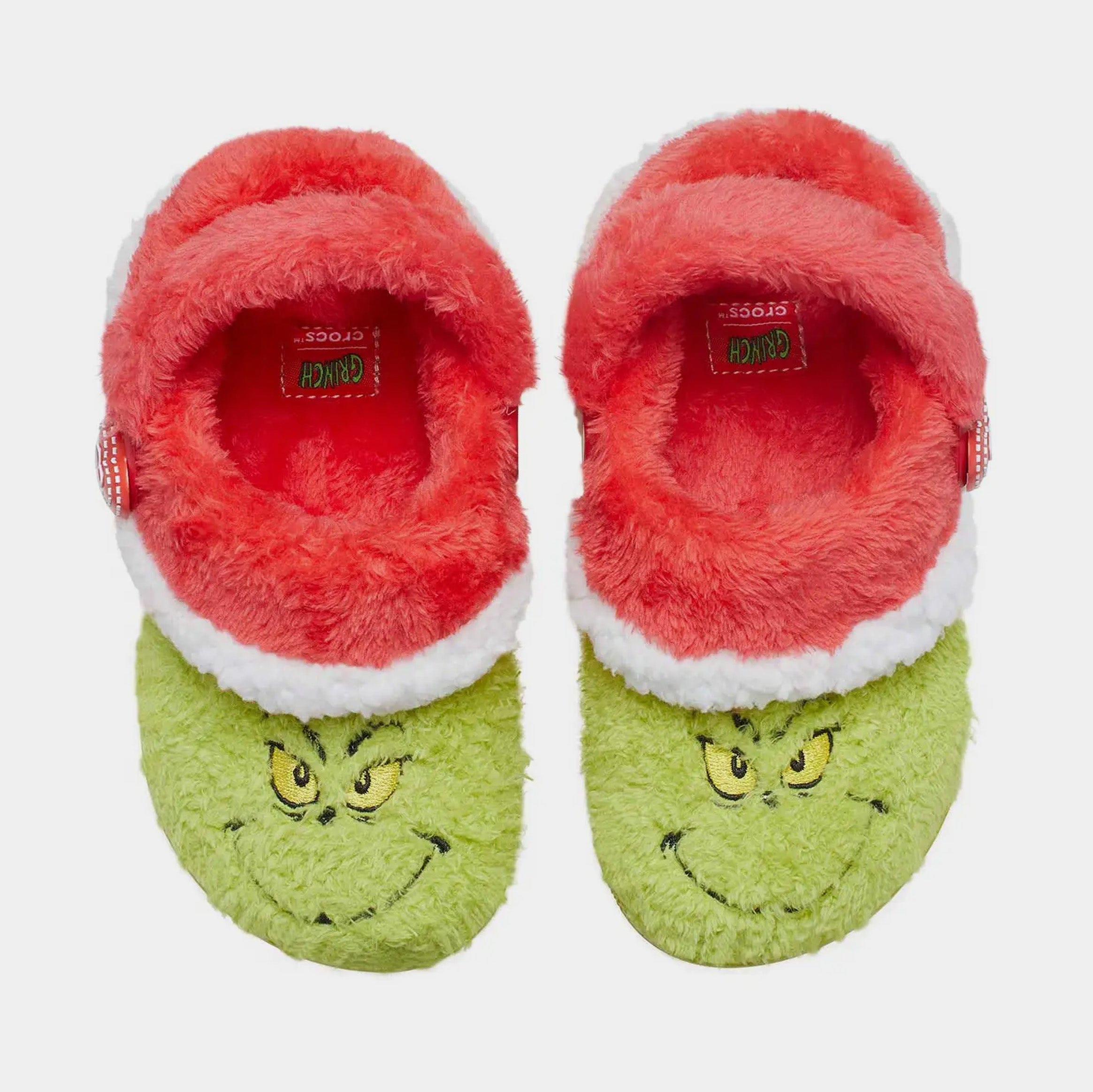 CROCS The Grinch Classic Clog Infant Toddler Sandals (Green/Red)