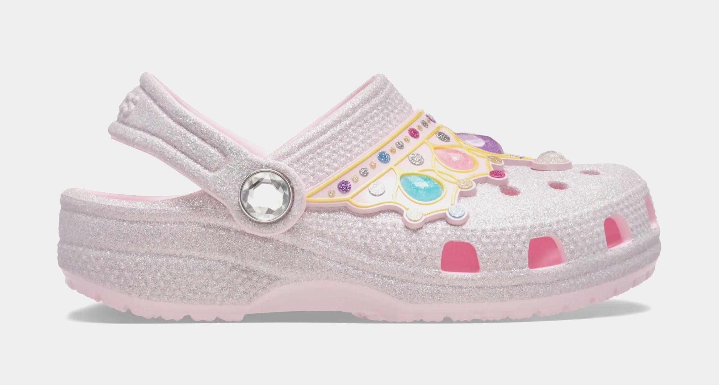 CROCS IAM Princess Classic Clog Infant Toddler Sandals (Pink Milk/Multicolor)