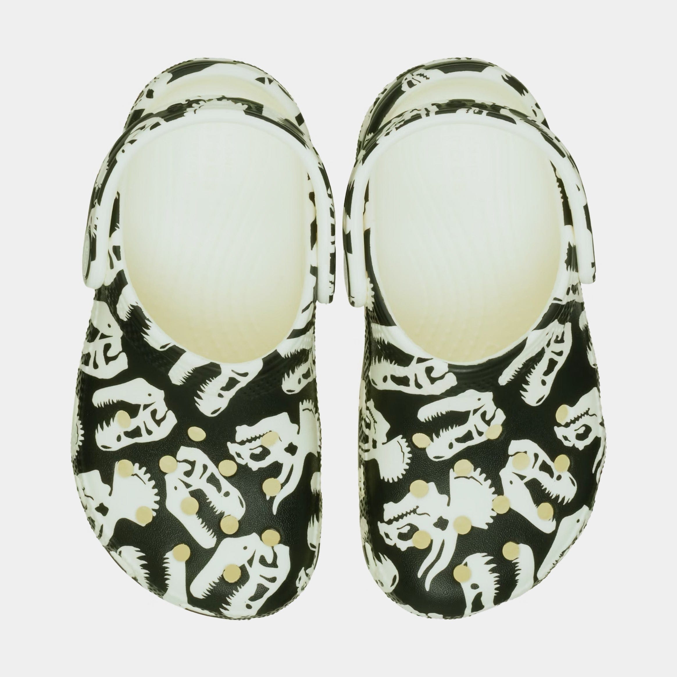 CROCS Classic Clog Glow Dino Infant Toddler Sandals (Bright Green)