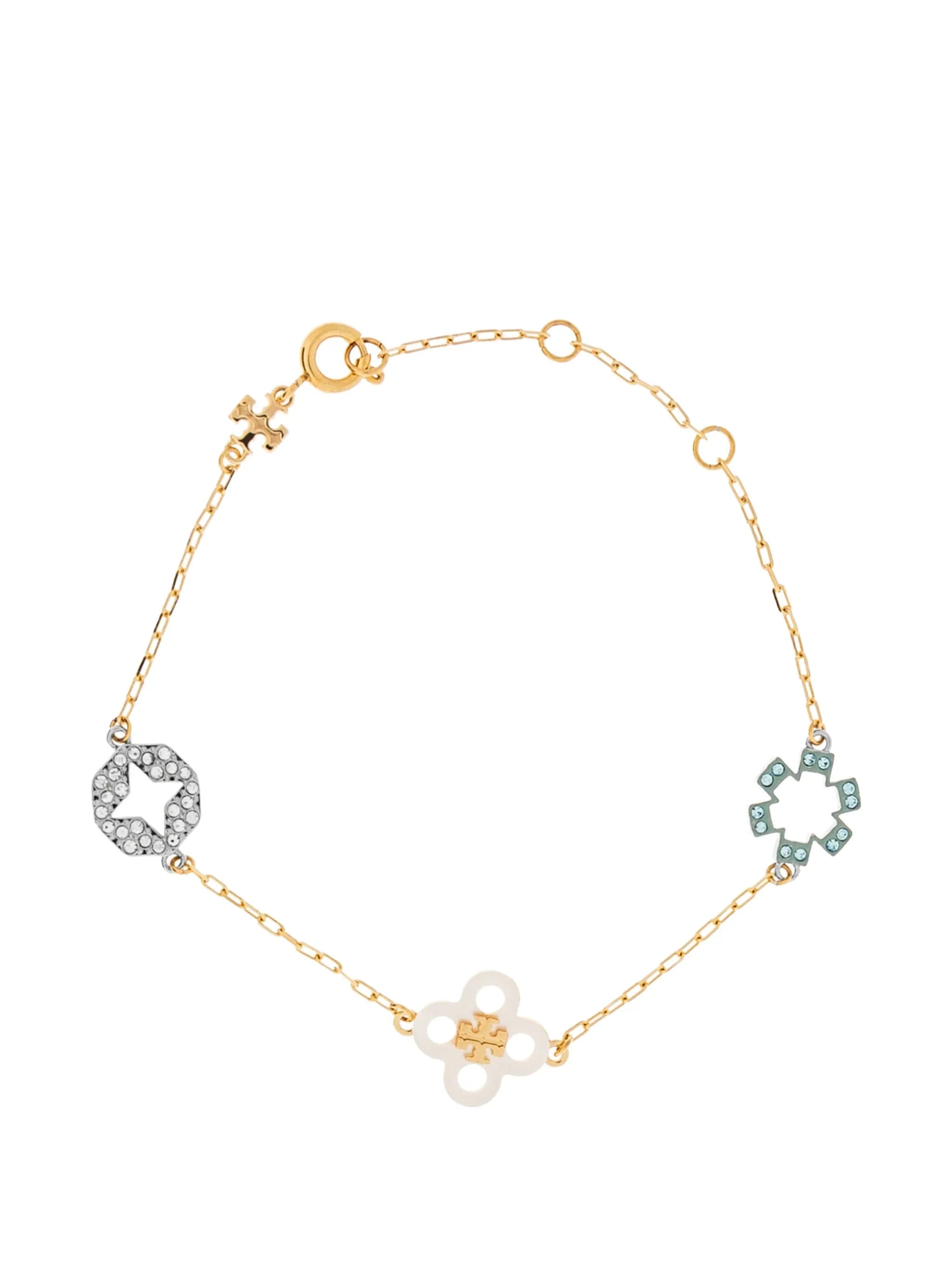 Tory Burch Double - T charm bracelet