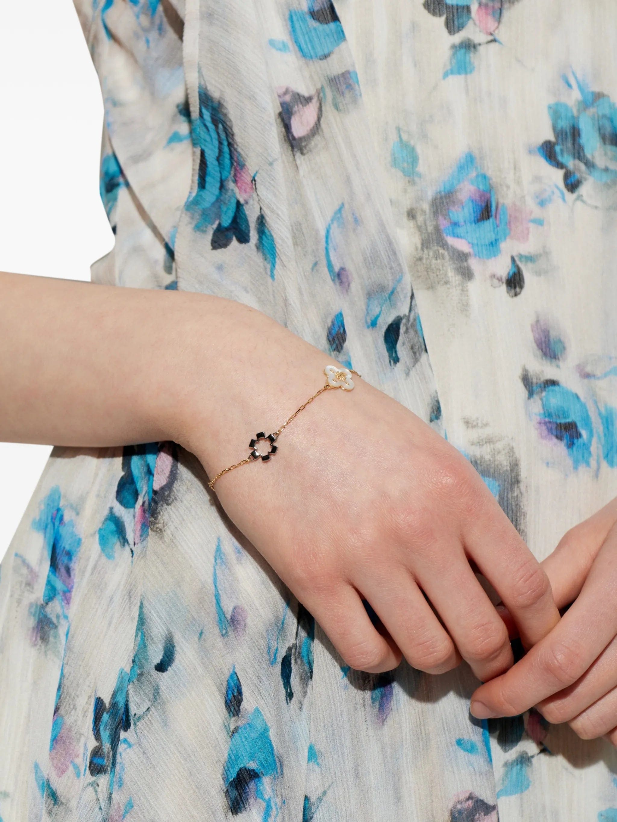 Tory Burch Double - T charm bracelet