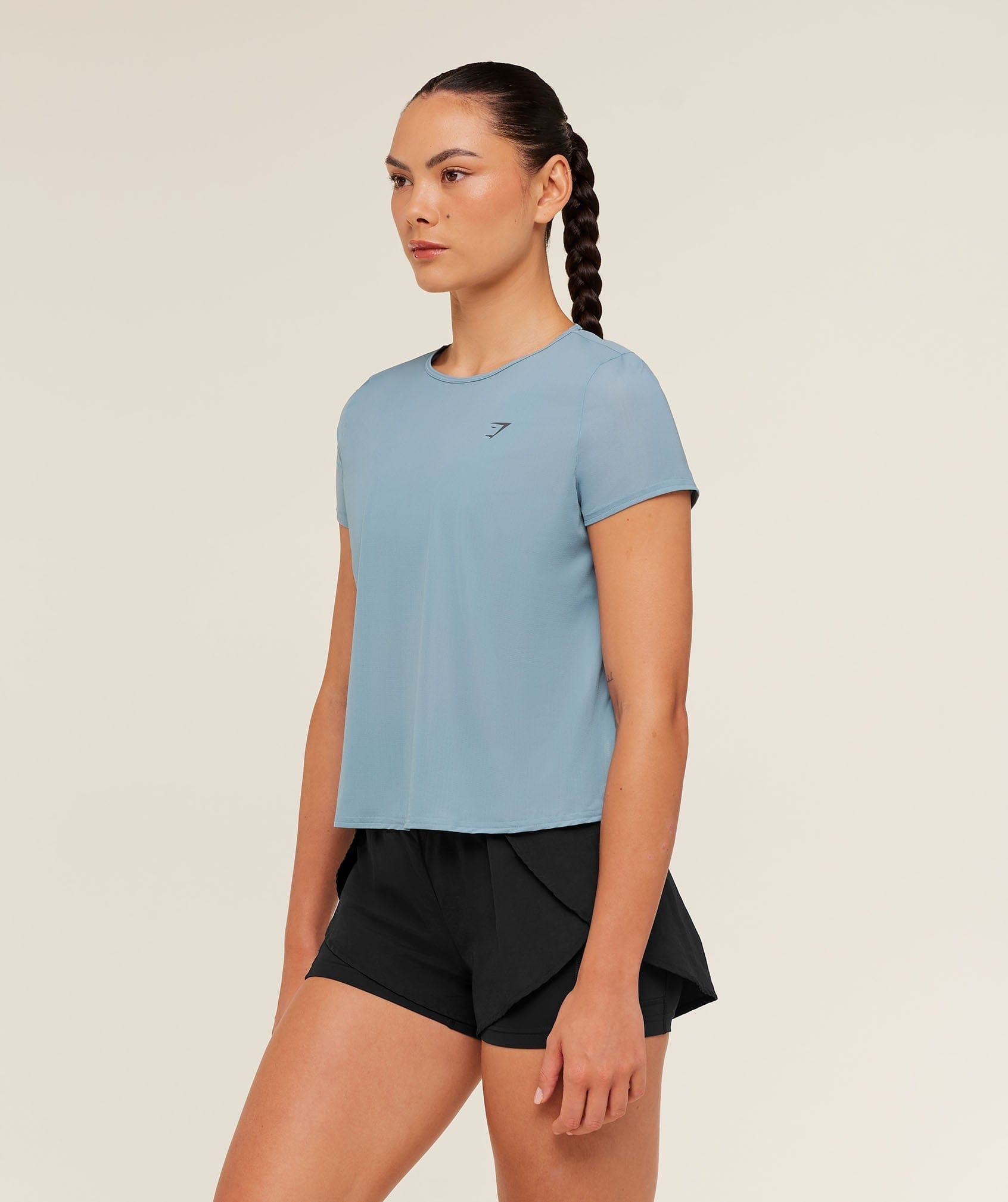 Gymshark Women's Gymshark Running Short Sleeve T - Shirt GS Storm Blue