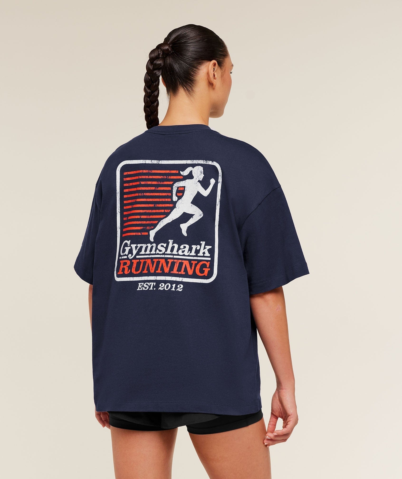 Gymshark Women's Gymshark Run Club Graphic Short Sleeve T - Shirt Heavy Blue