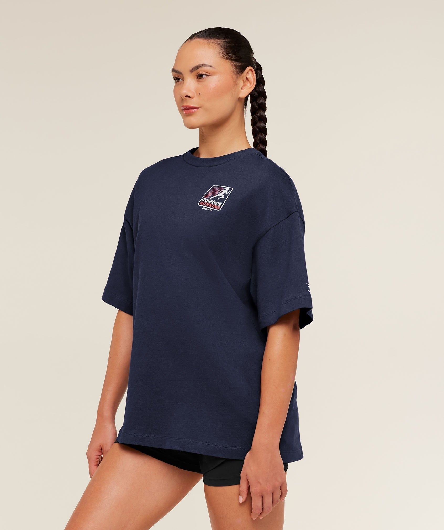 Gymshark Women's Gymshark Run Club Graphic Short Sleeve T - Shirt Heavy Blue