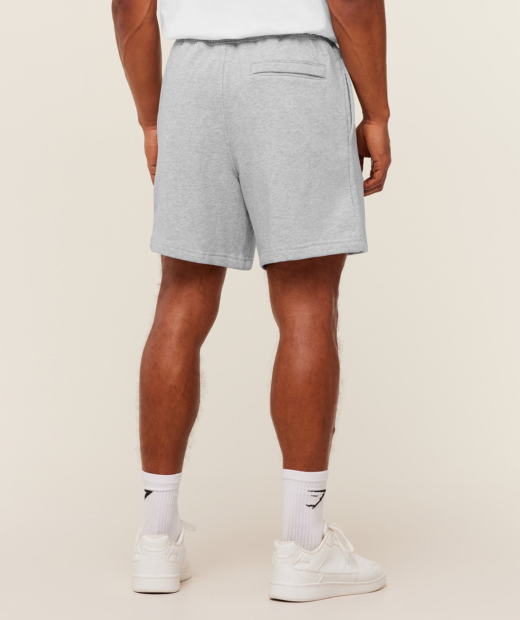 Gymshark Crest Shorts Light Grey Core Marl