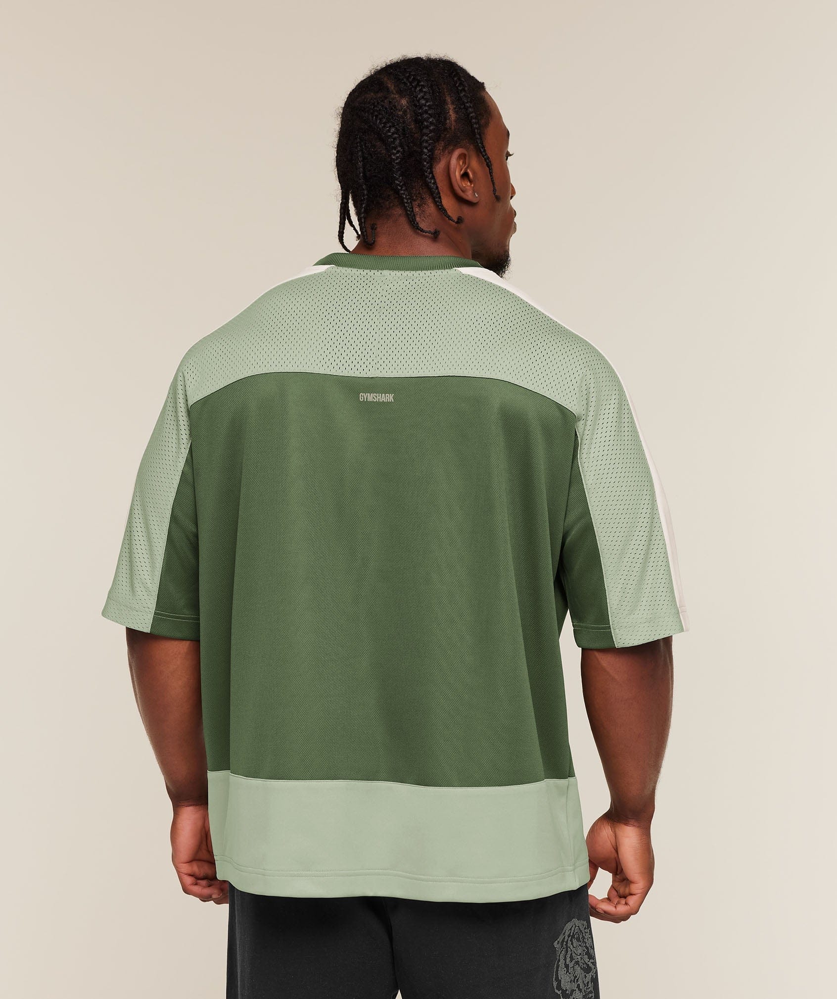 Gymshark Collective Mesh Wordmark Jersey Core Olive