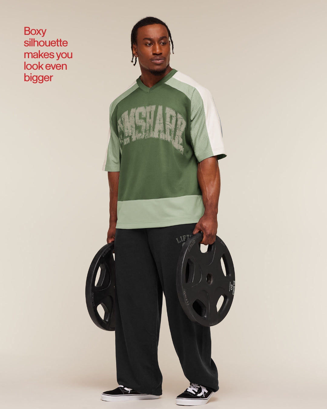 Gymshark Collective Mesh Wordmark Jersey Core Olive