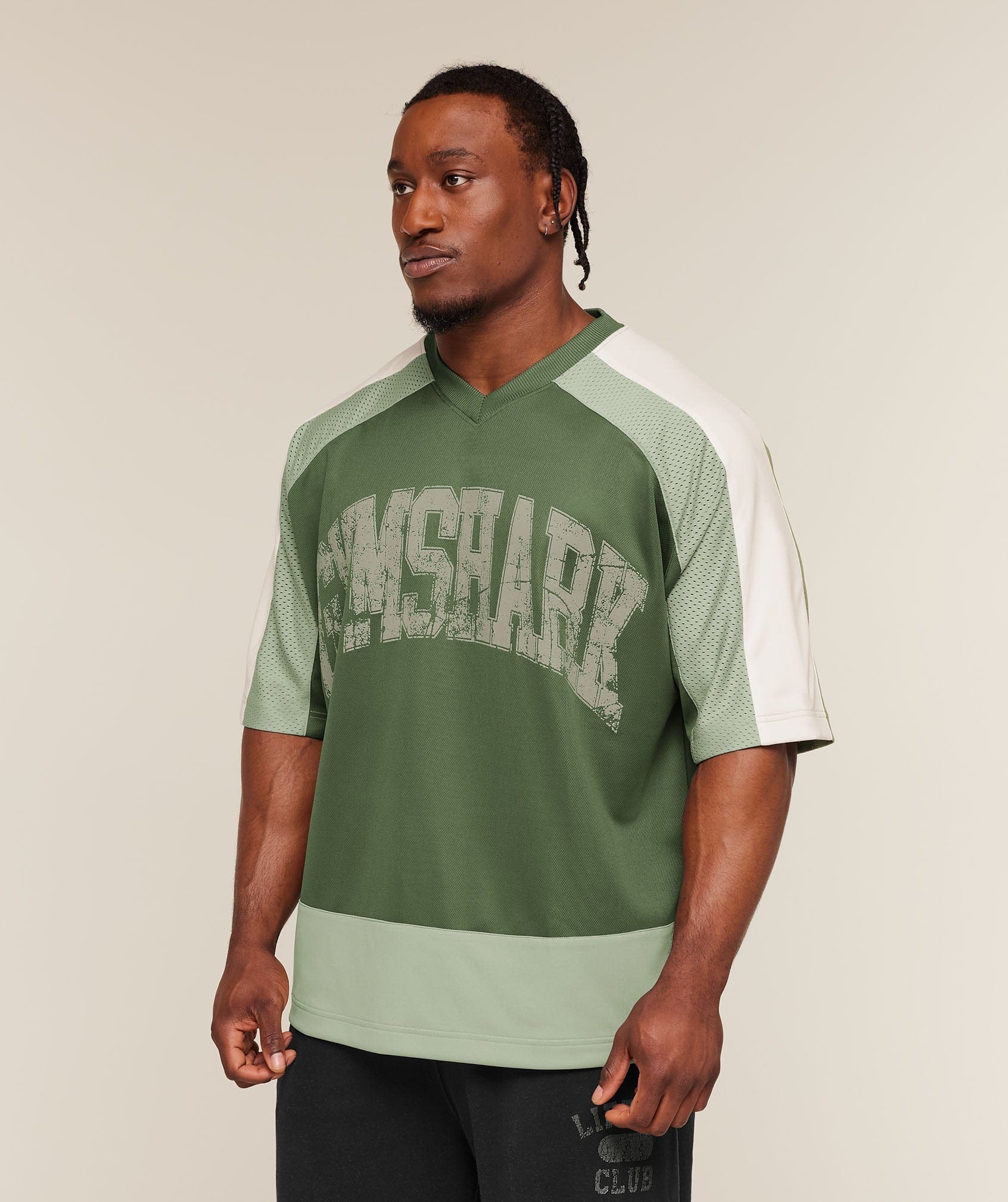 Gymshark Collective Mesh Wordmark Jersey Core Olive