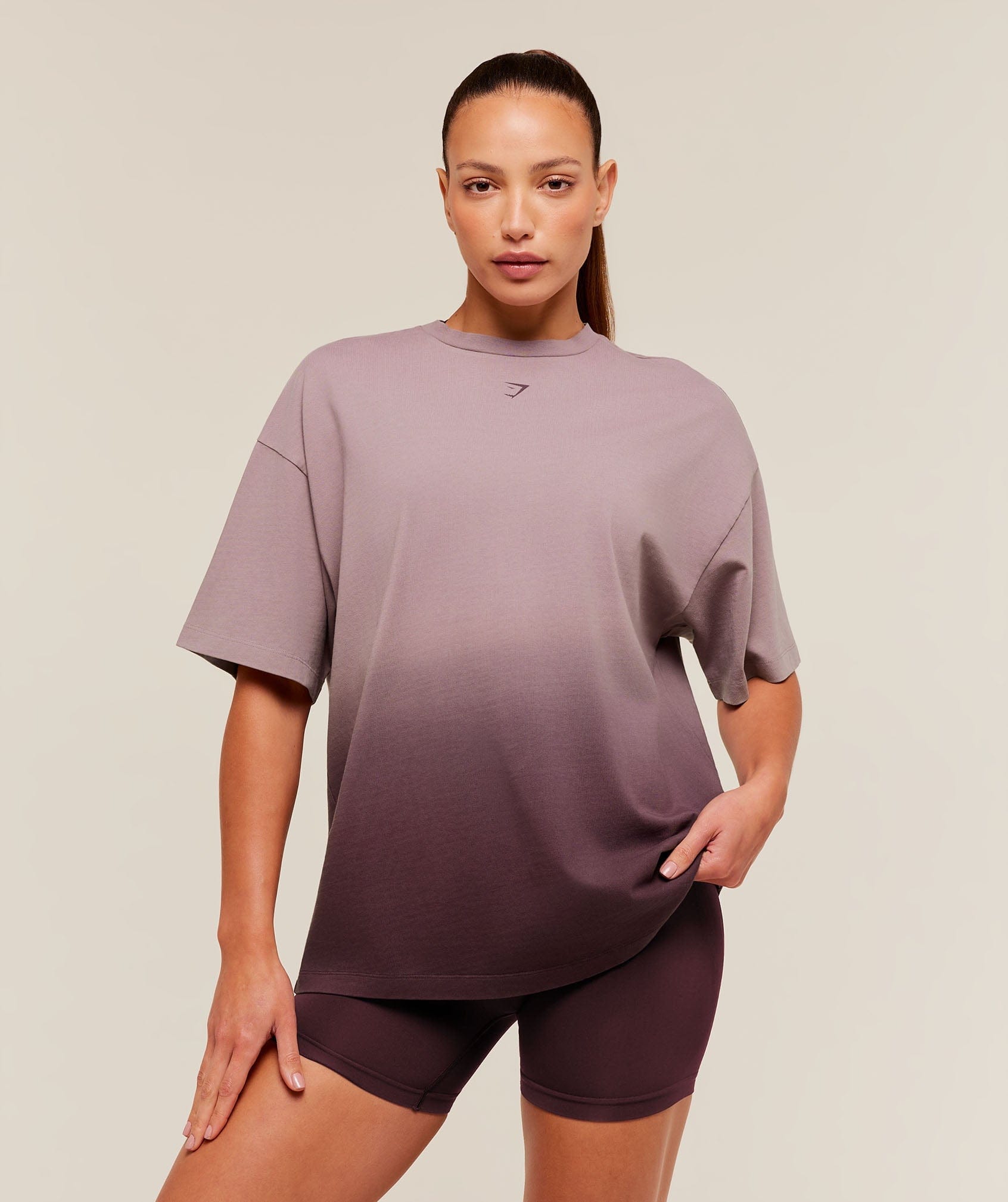 Gymshark Women's Gymshark Hard Work Dice Graphic Short Sleeve T - Shirt Steady Purple