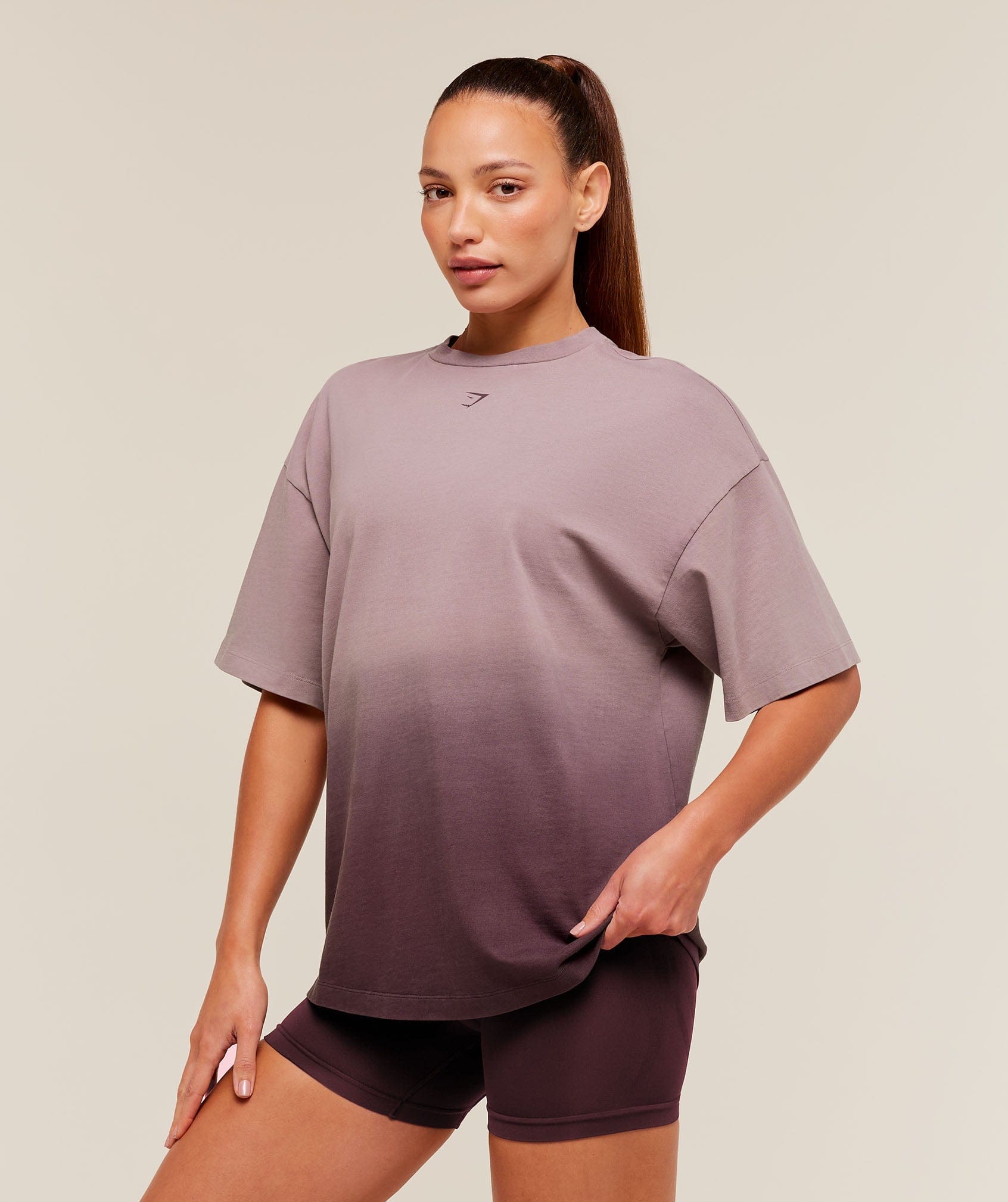 Gymshark Women's Gymshark Hard Work Dice Graphic Short Sleeve T - Shirt Steady Purple