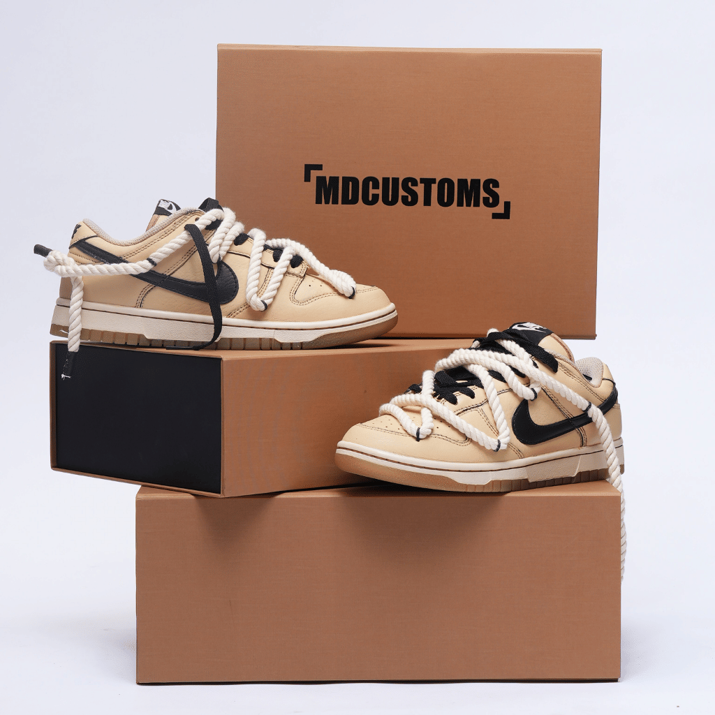 Mdcustoms COFFEE CROSS ROPE DUNK LOW GS