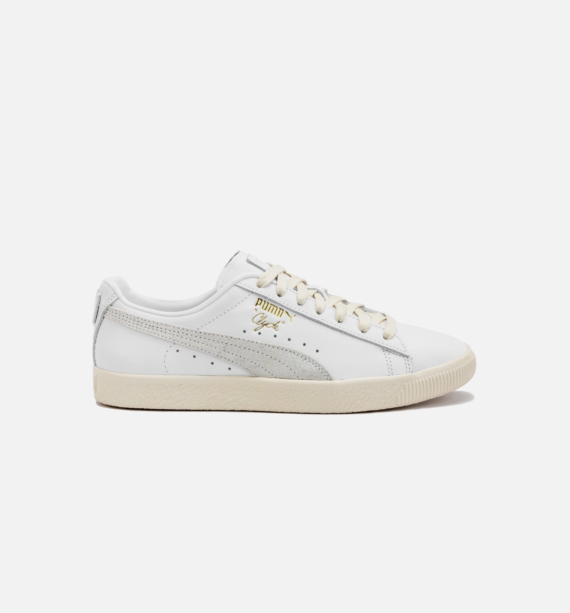 PUMA Clyde Mens Lifestyle Shoe - White/Grey