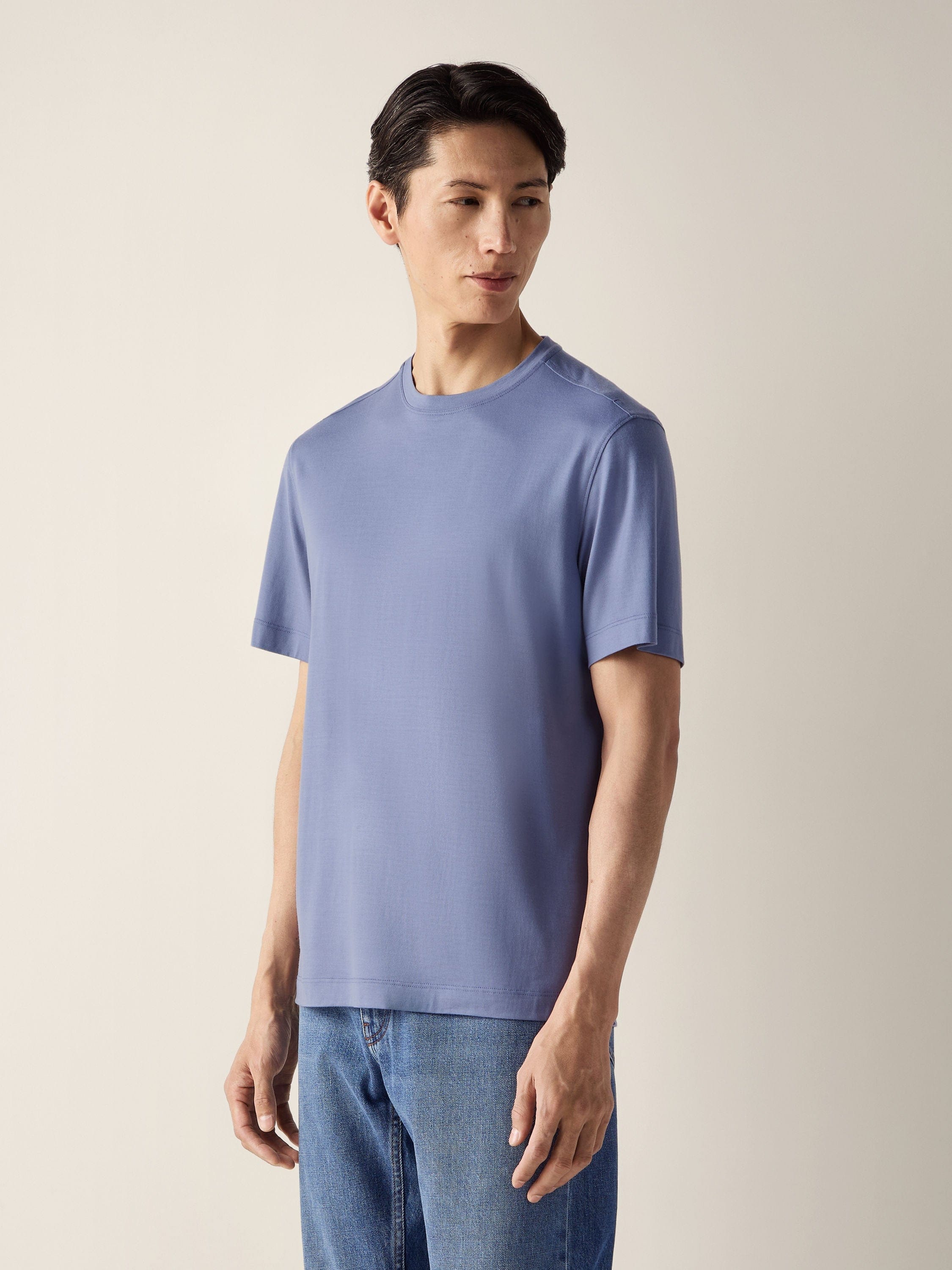 Zegna Lilac Vellus Aureum T - Shirt