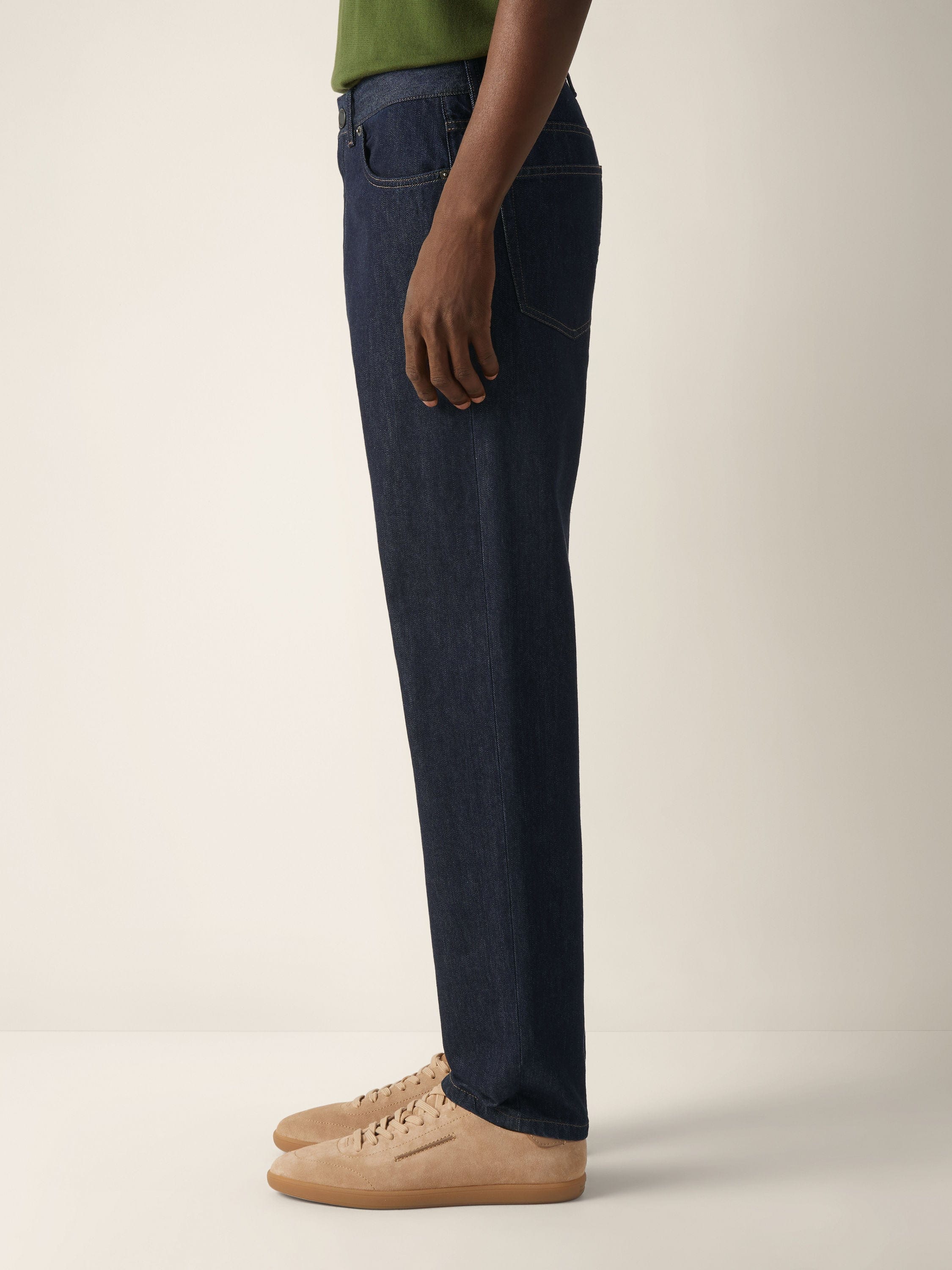 Zegna Dark Blue Rinse - Washed Cotton And Silk Roccia Jeans