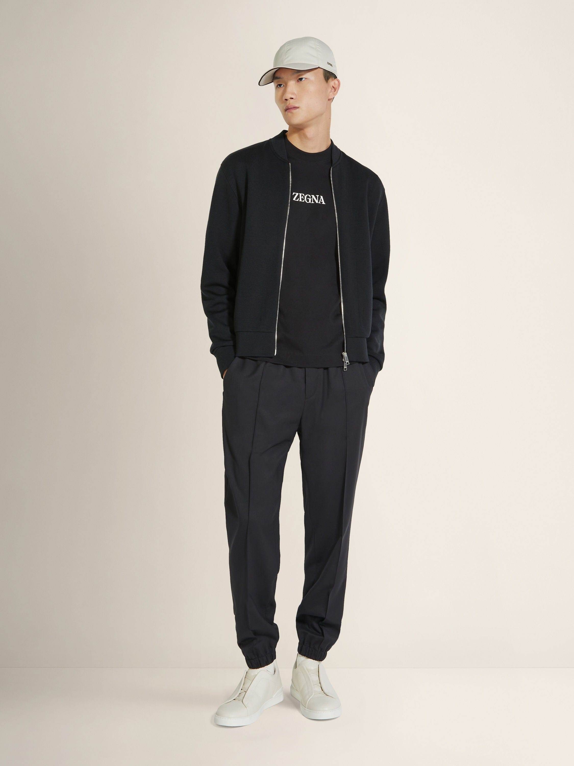 Zegna Black High Performance Wool Joggers