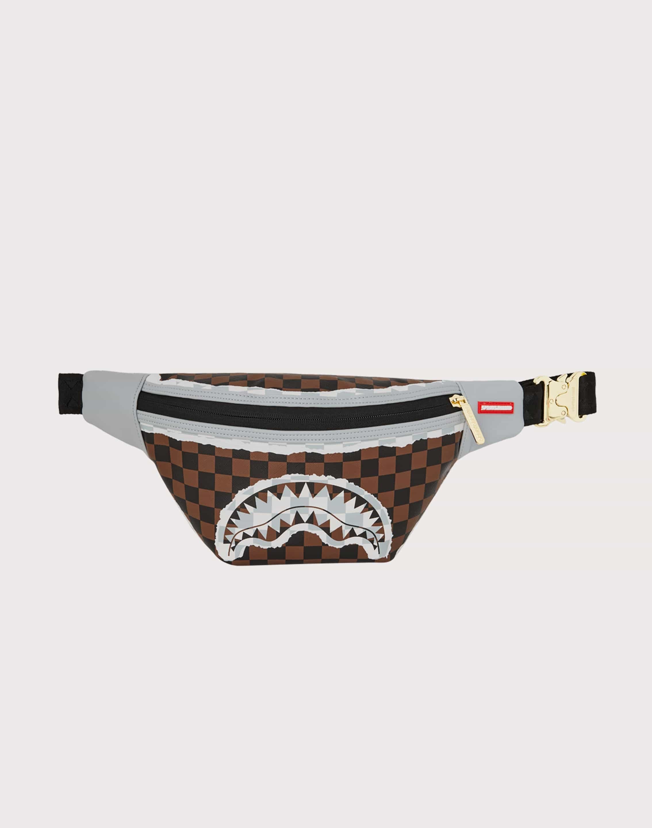 Sprayground Checkered Tear Crossbody Bag