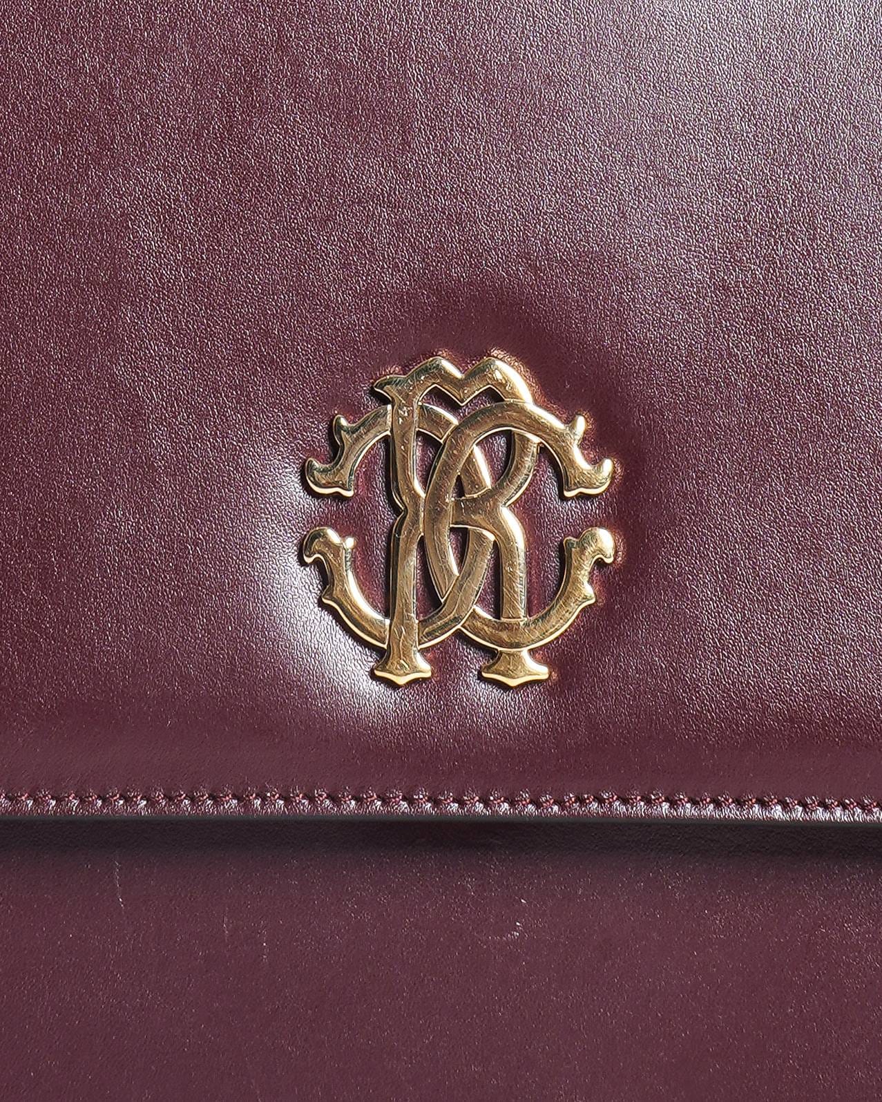 Roberto Cavalli Burgundy Crossbody Handbag